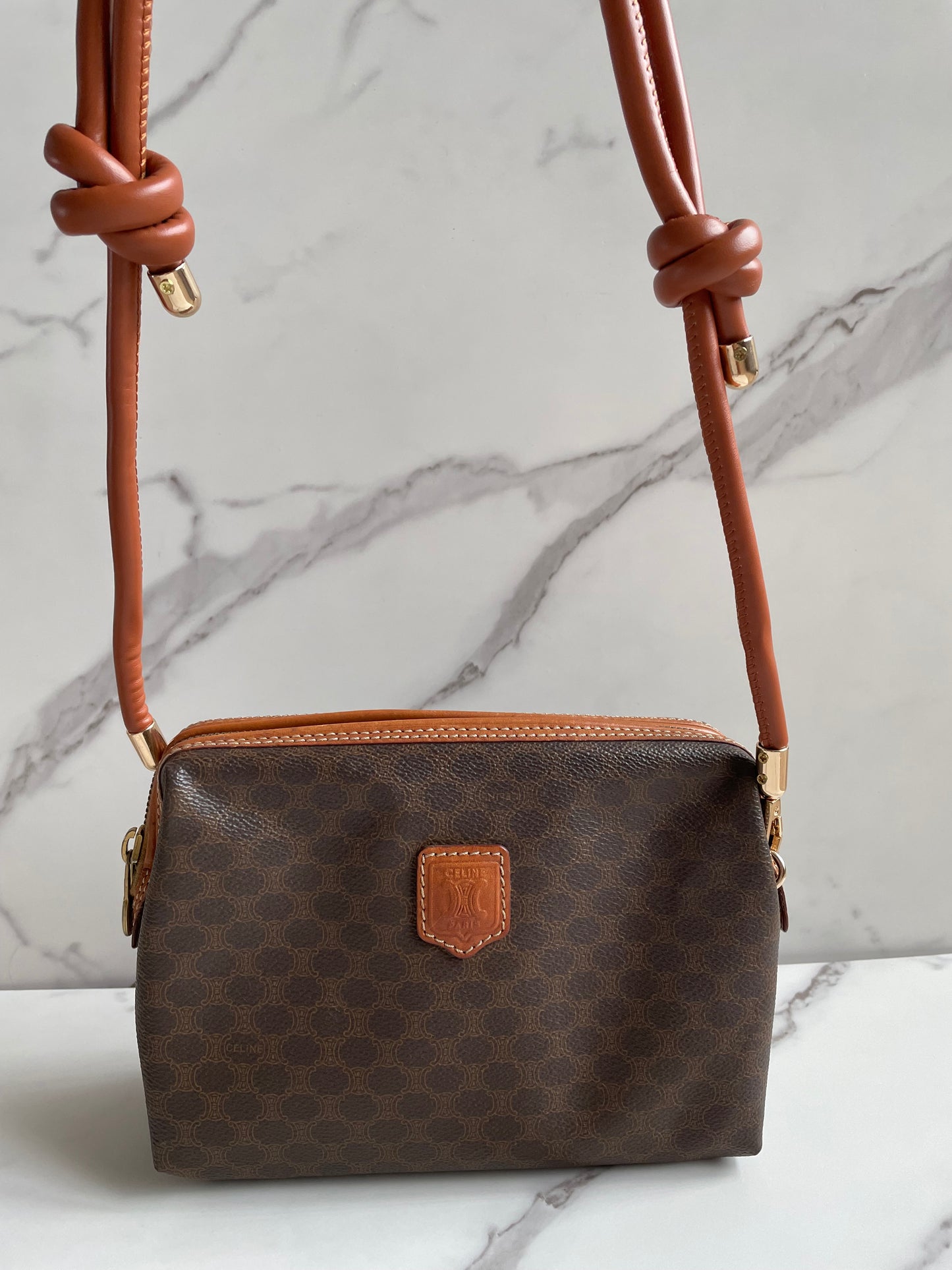 Authentic Celine Macadam clutch as crossbody
