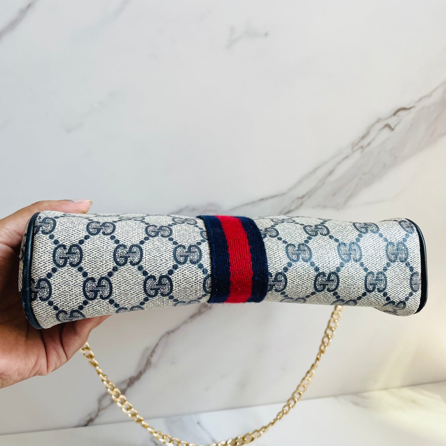 Authentic Gucci GG Clutch reworked as Crossbody