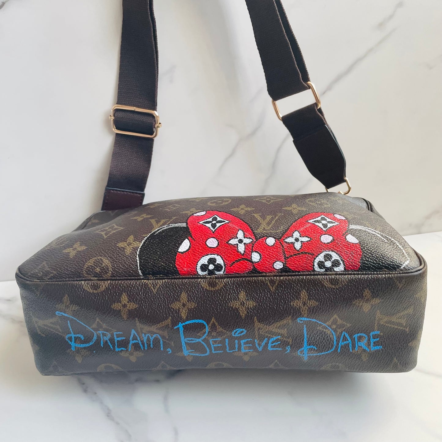 Authentic Louis Vuitton Monogram painted crossbody