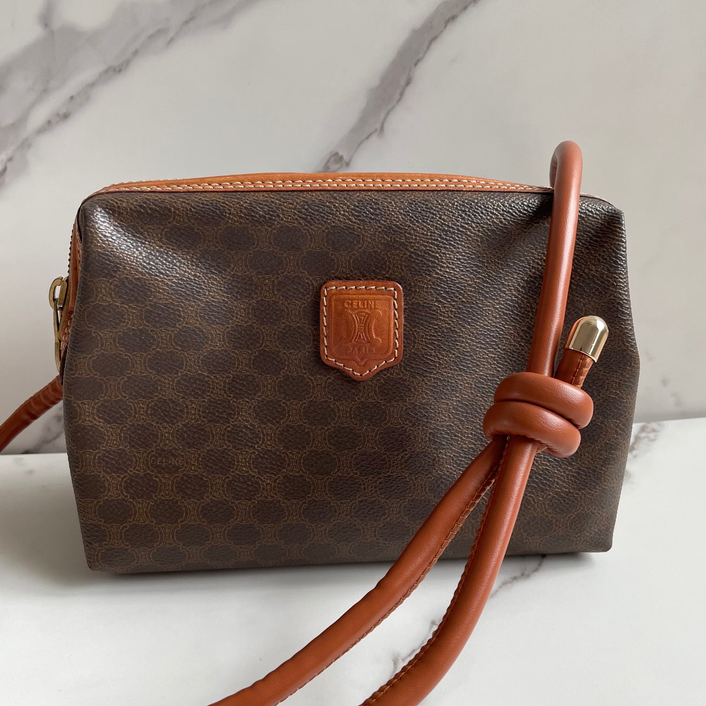Authentic Celine Macadam clutch as crossbody