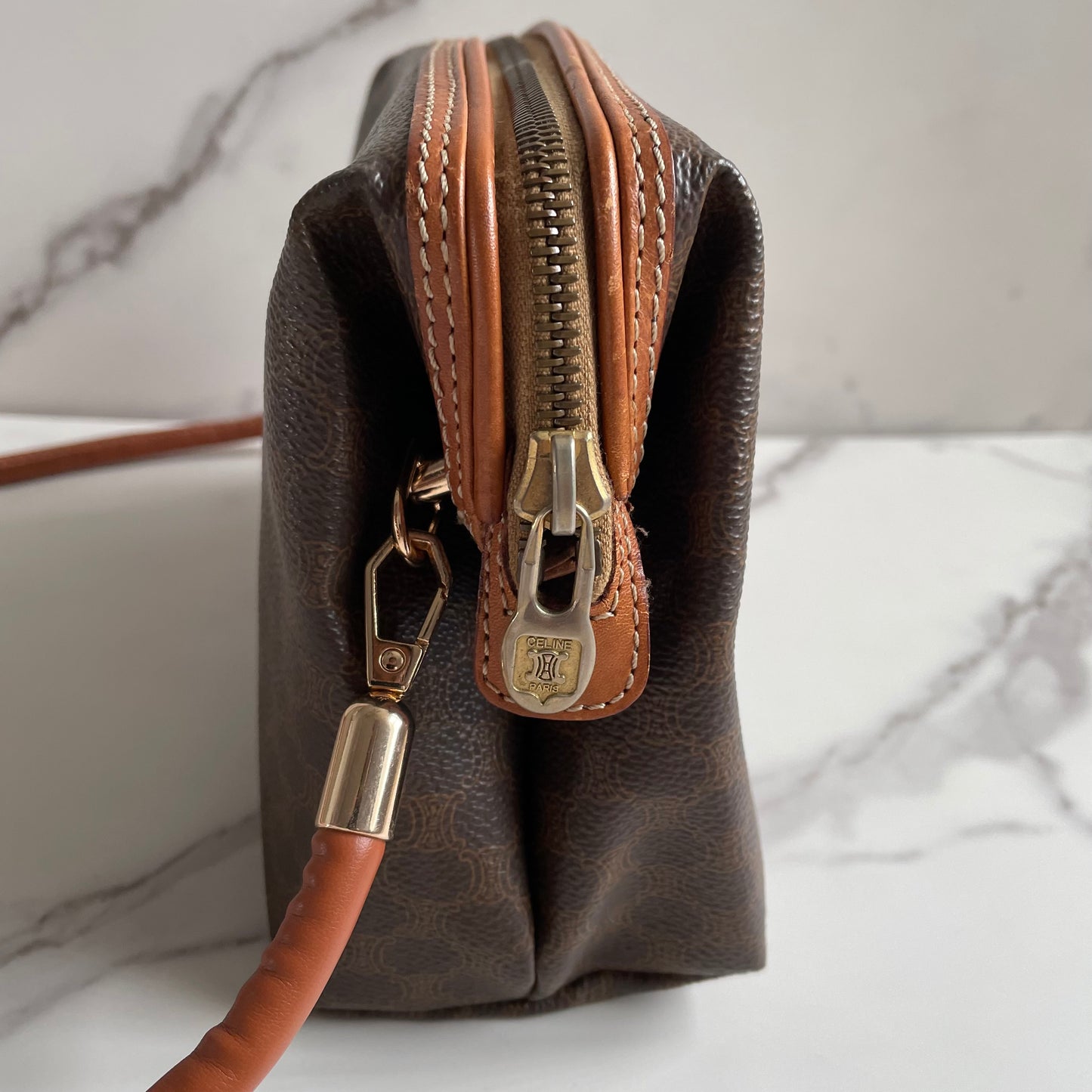 Authentic Celine Macadam clutch as crossbody