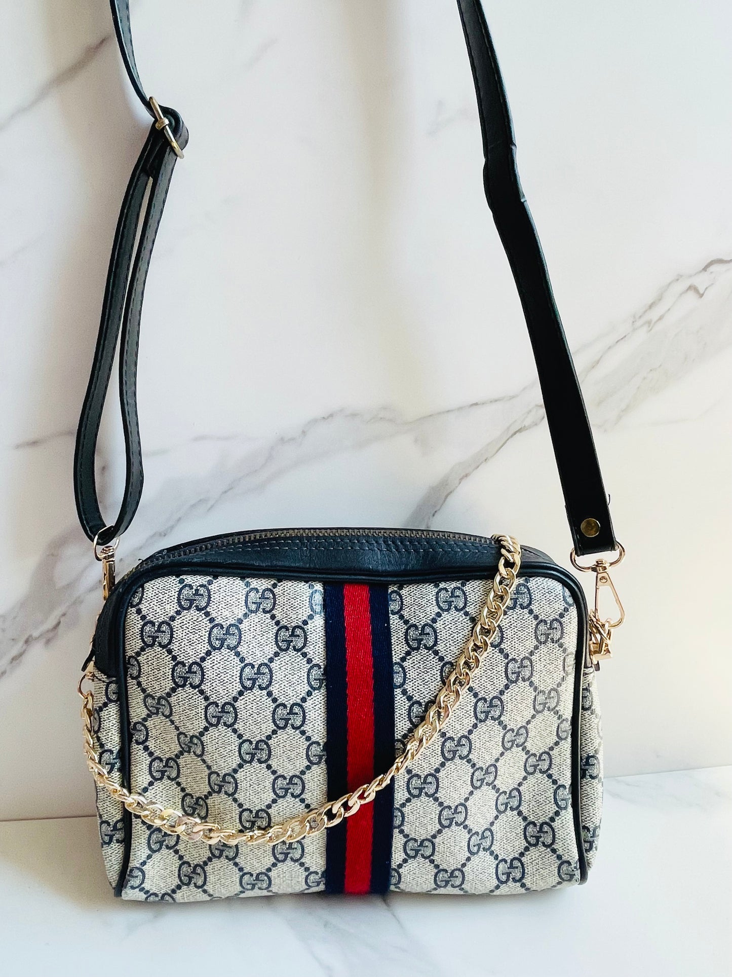 Authentic Gucci GG Clutch reworked as Crossbody