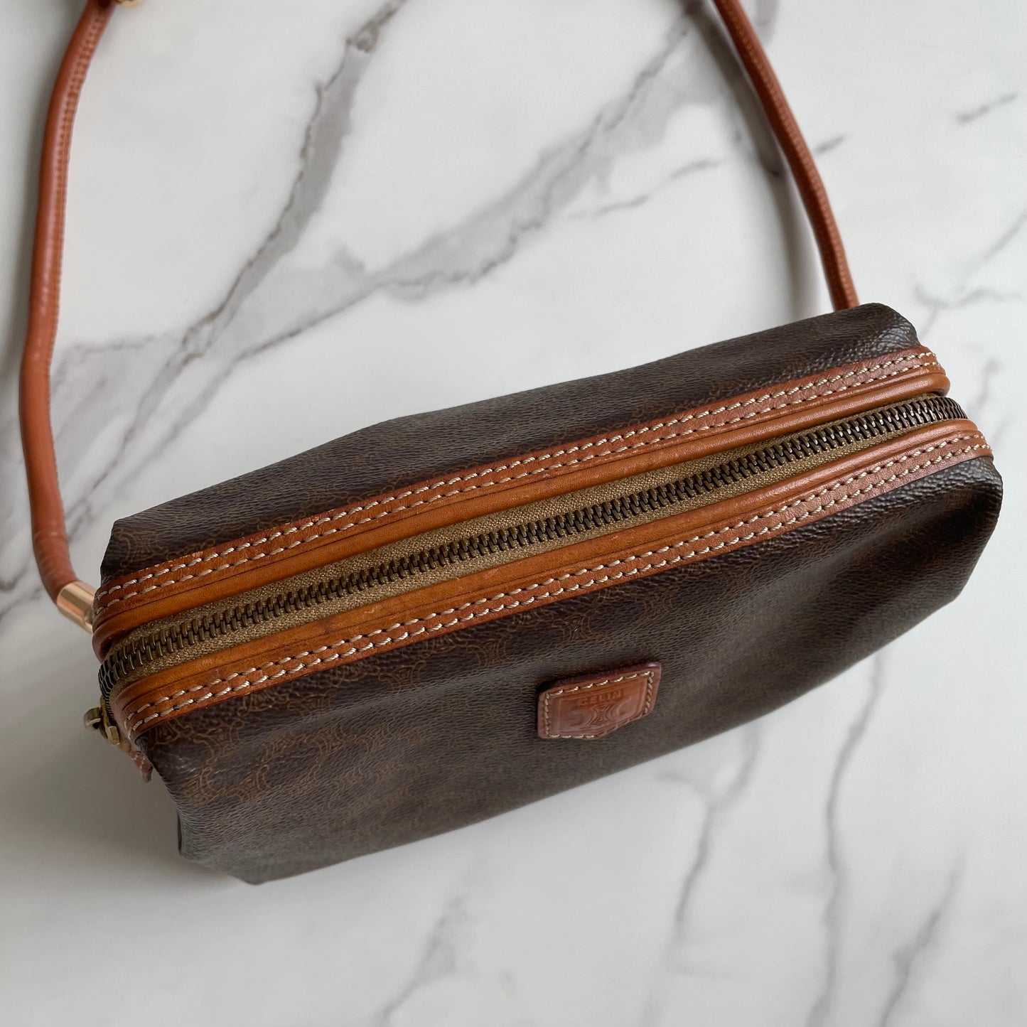 Authentic Celine Macadam clutch as crossbody
