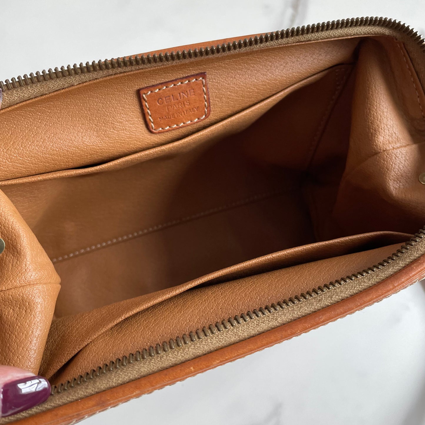 Authentic Celine Macadam clutch as crossbody