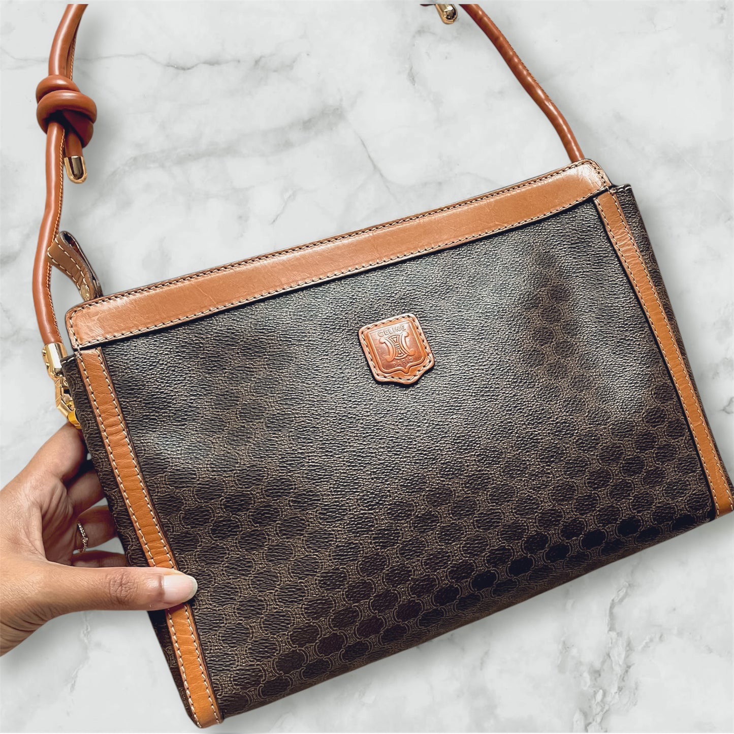 CELINE Macadam clutch crossbody