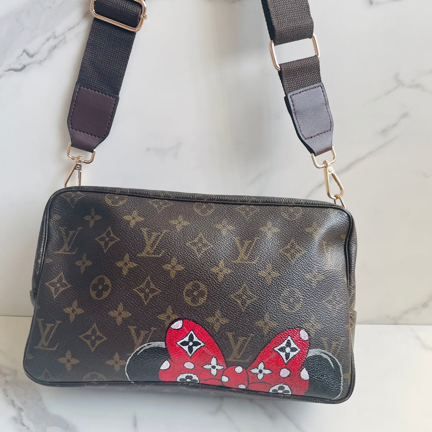 Authentic Louis Vuitton Monogram painted crossbody