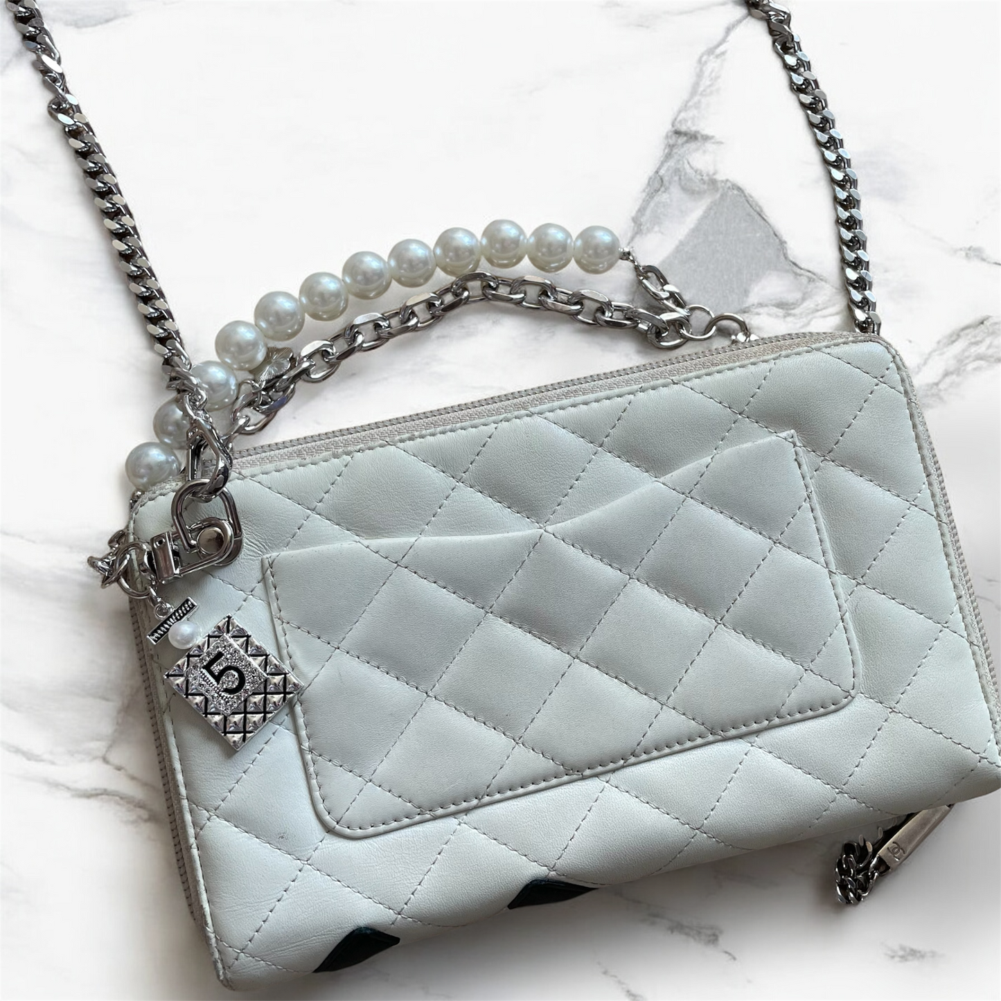 Authentic Chanel Quilted Cambon Ligne Organizer Crossbody