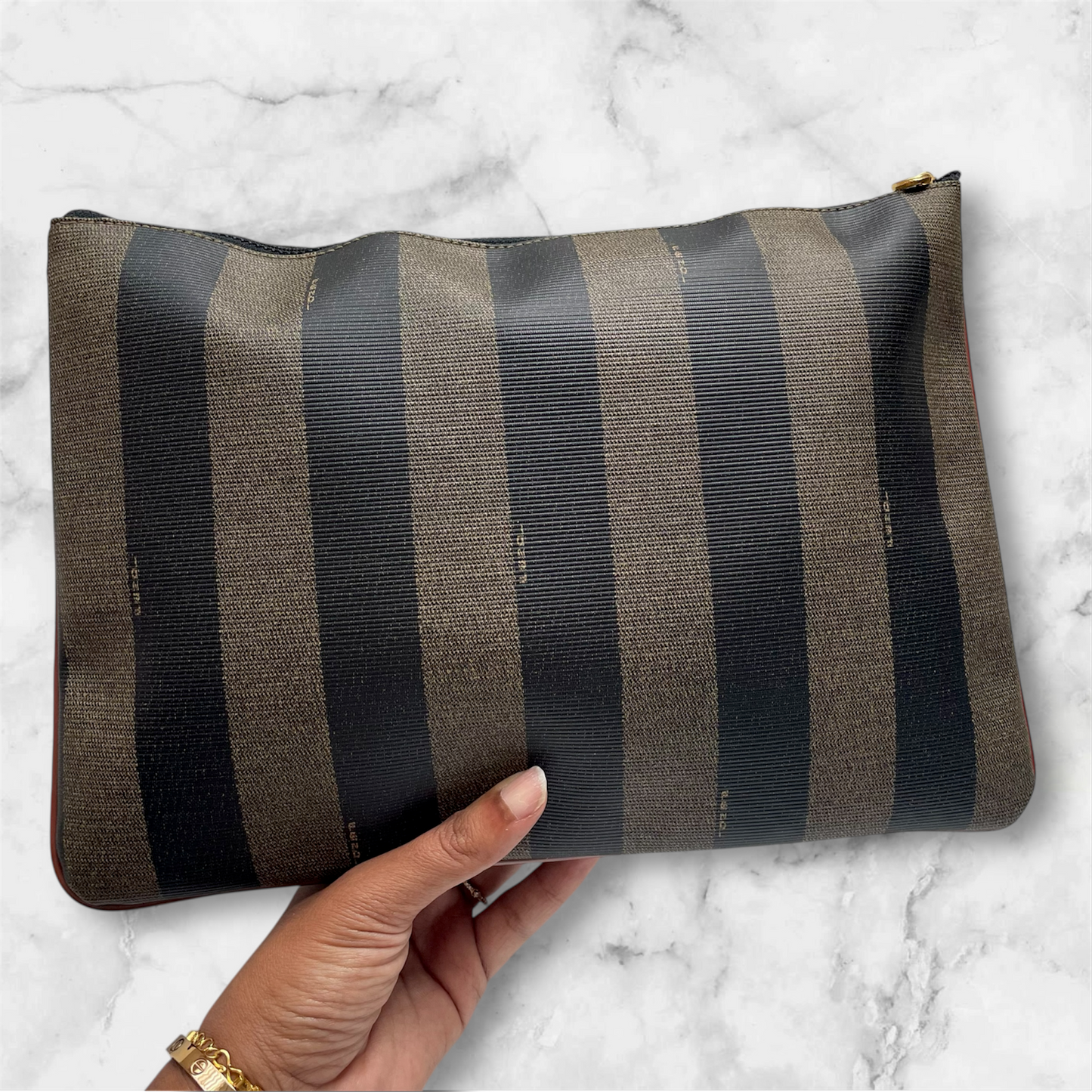 Fendi Pequin Portfolio Clutch