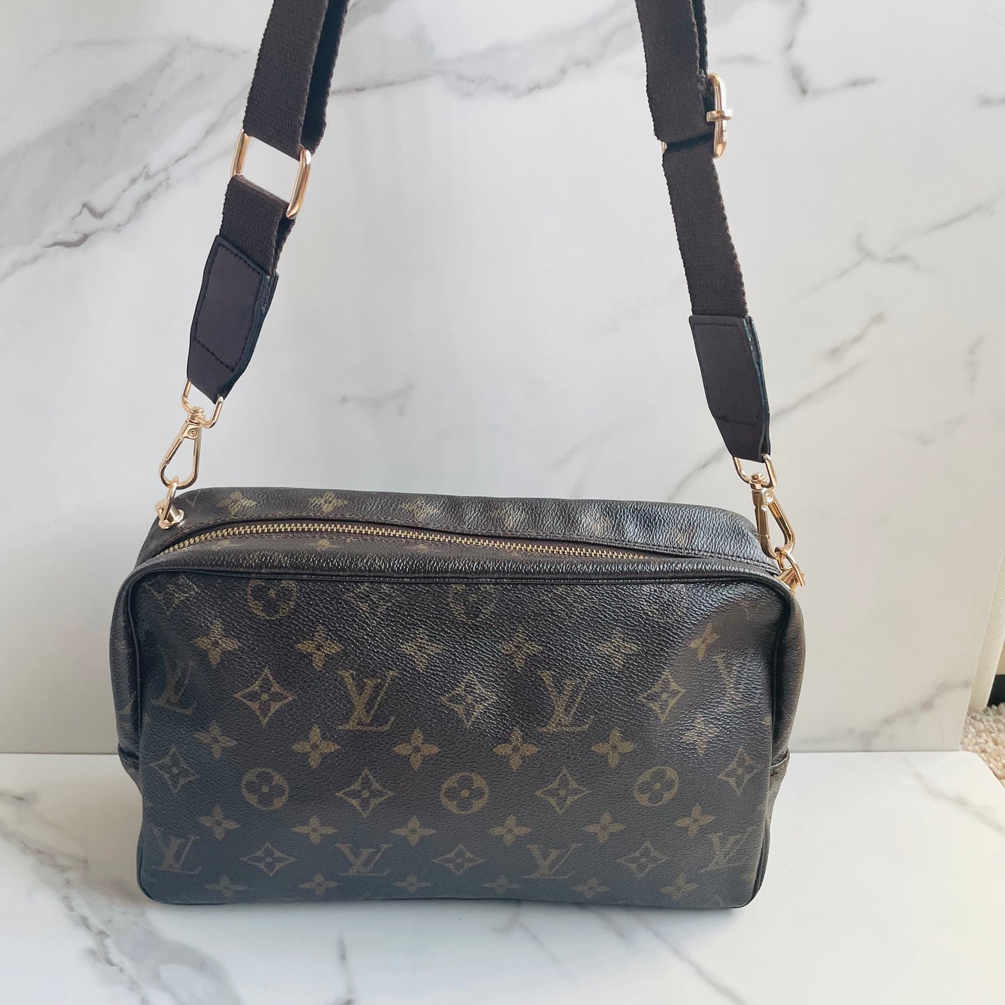 Authentic Louis Vuitton Monogram painted crossbody