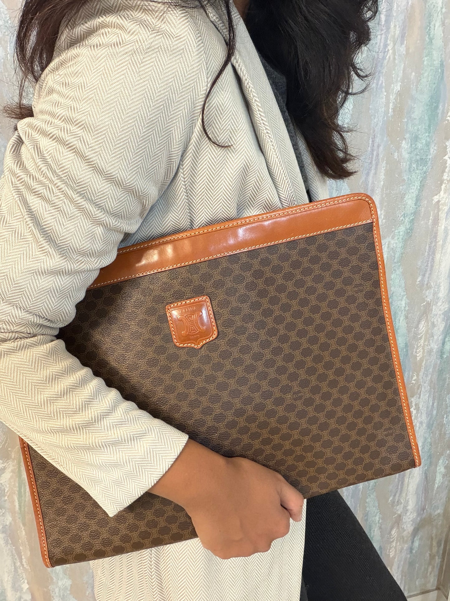 Celine Macadam laptop document case