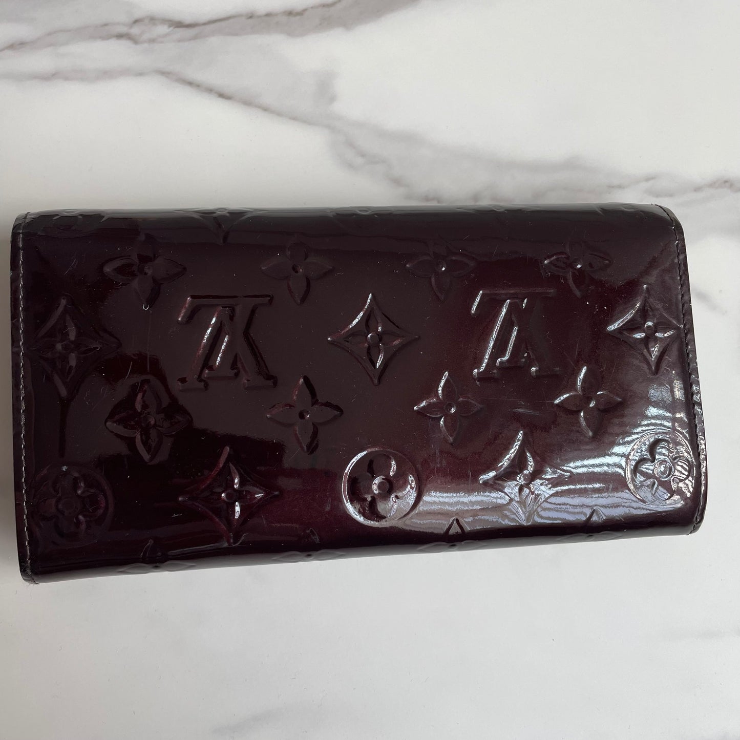 LV Sarah wallet - Amarante Vernis