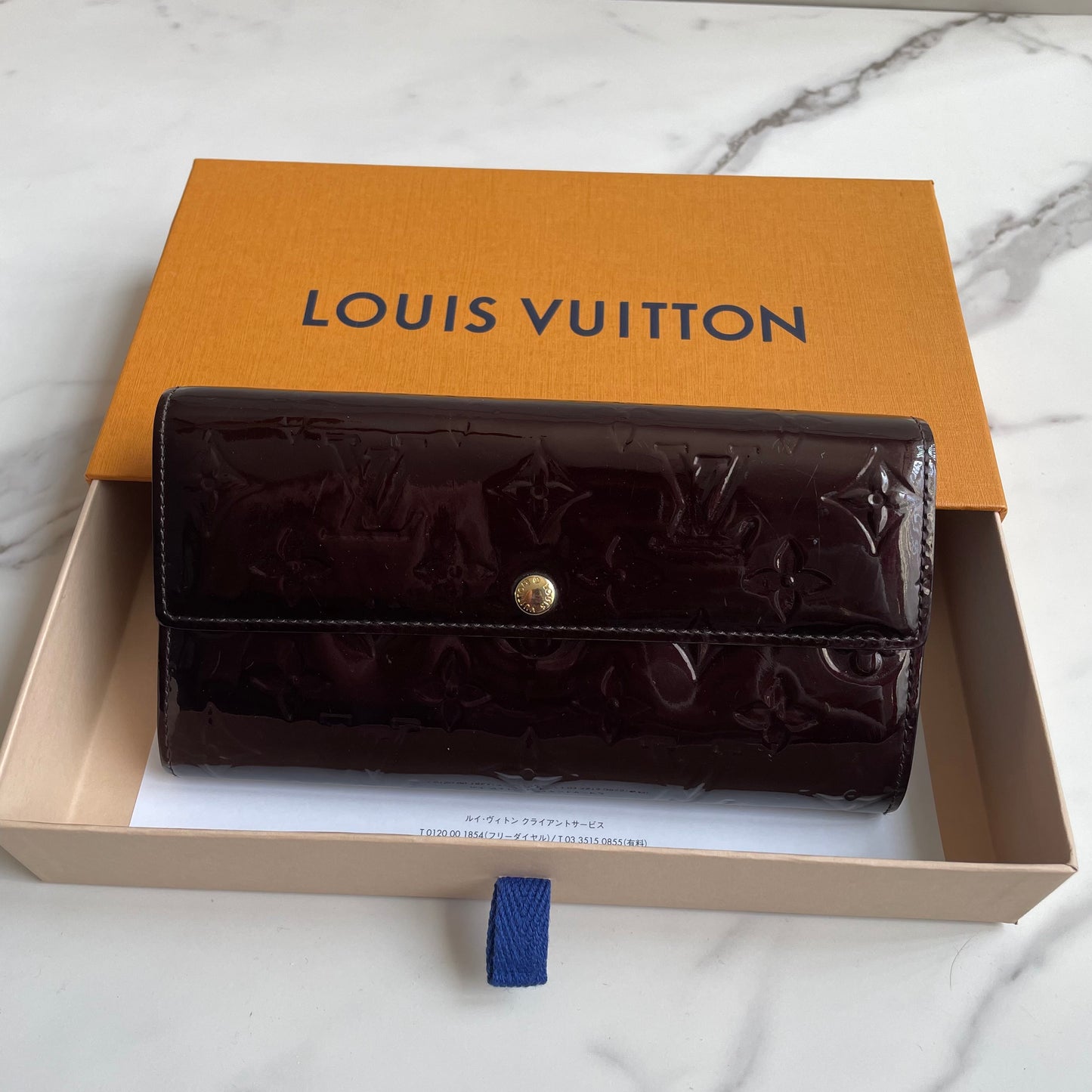 LV Sarah wallet - Amarante Vernis