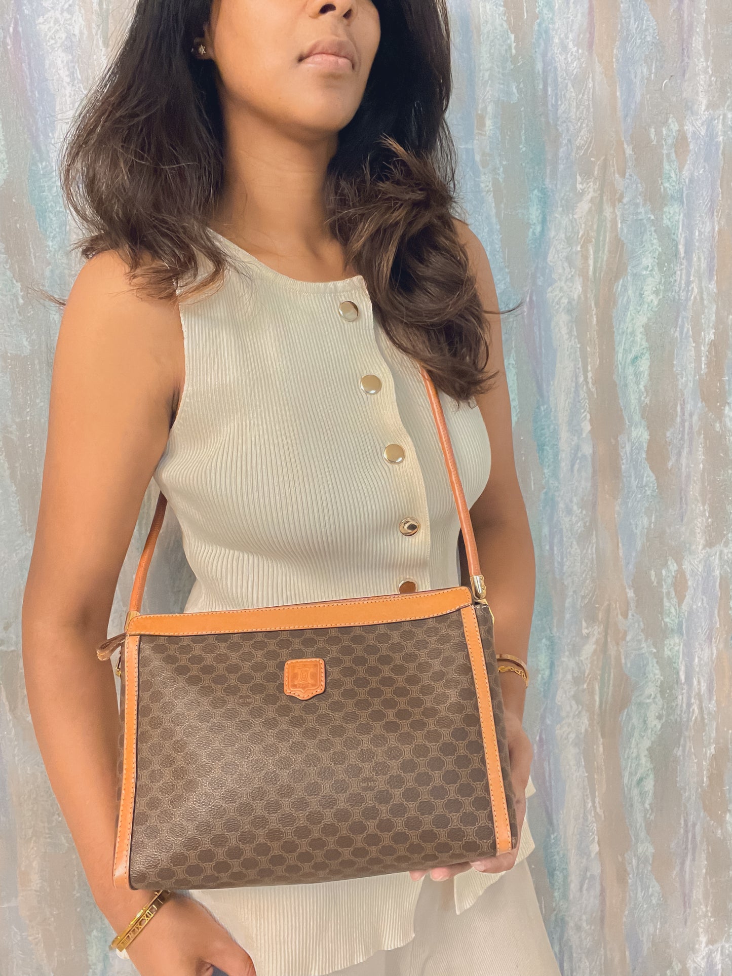 CELINE Macadam clutch crossbody