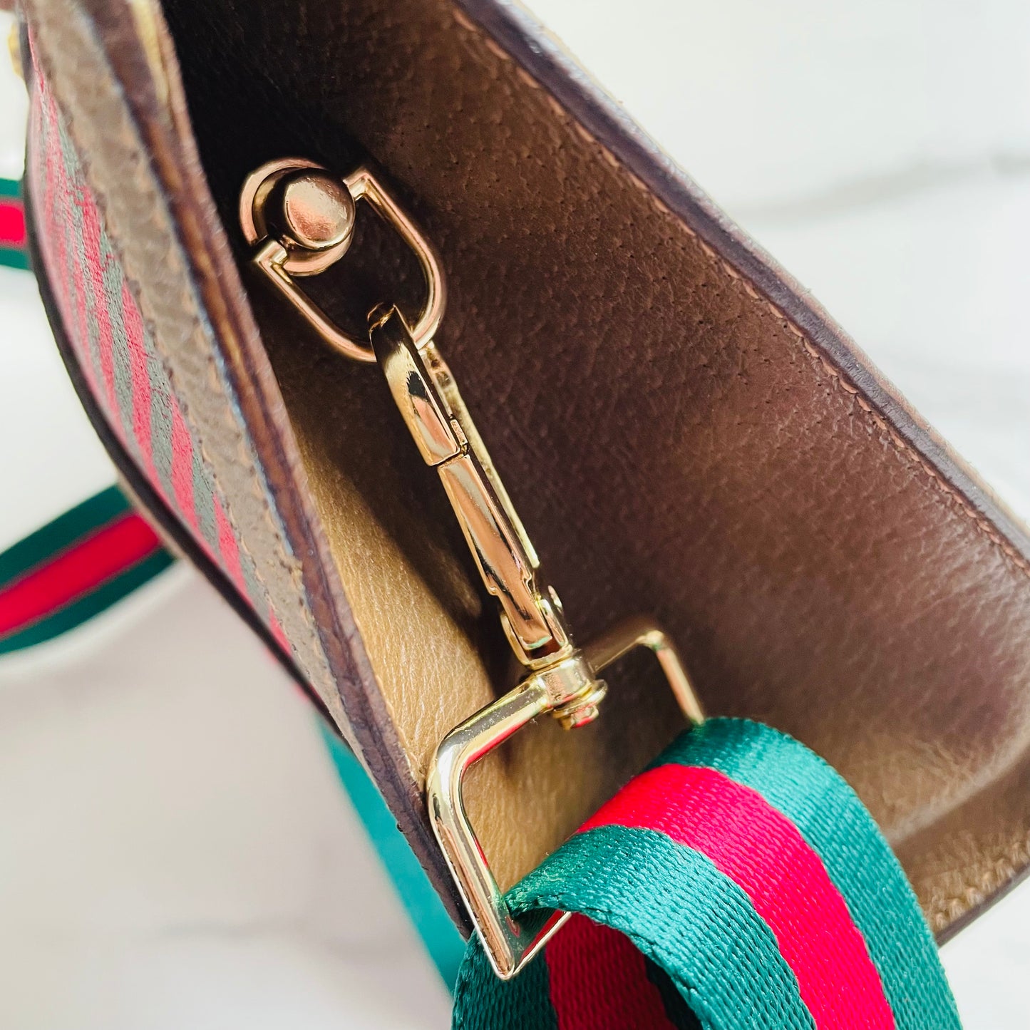 Authentic vintage Gucci clutch with strap
