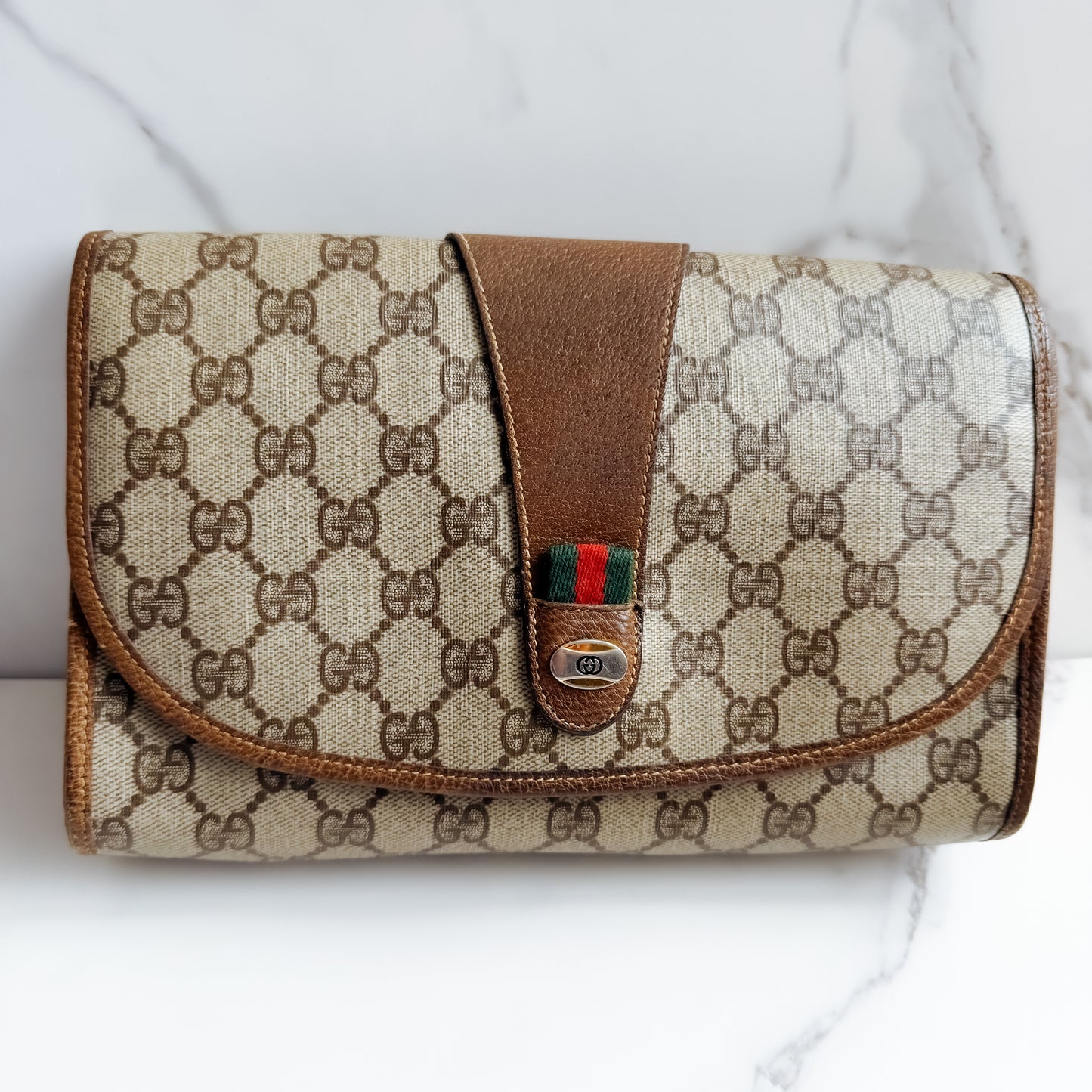 Authentic Gucci Sherry Line vintage Clutch as Crossbody