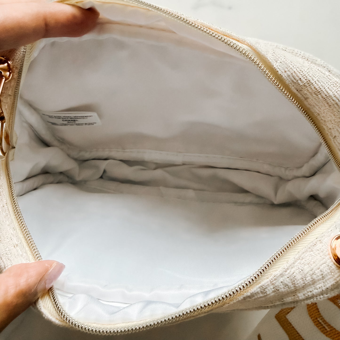 Chanel Beaute Reworked Cosmetic Pouch with strap
