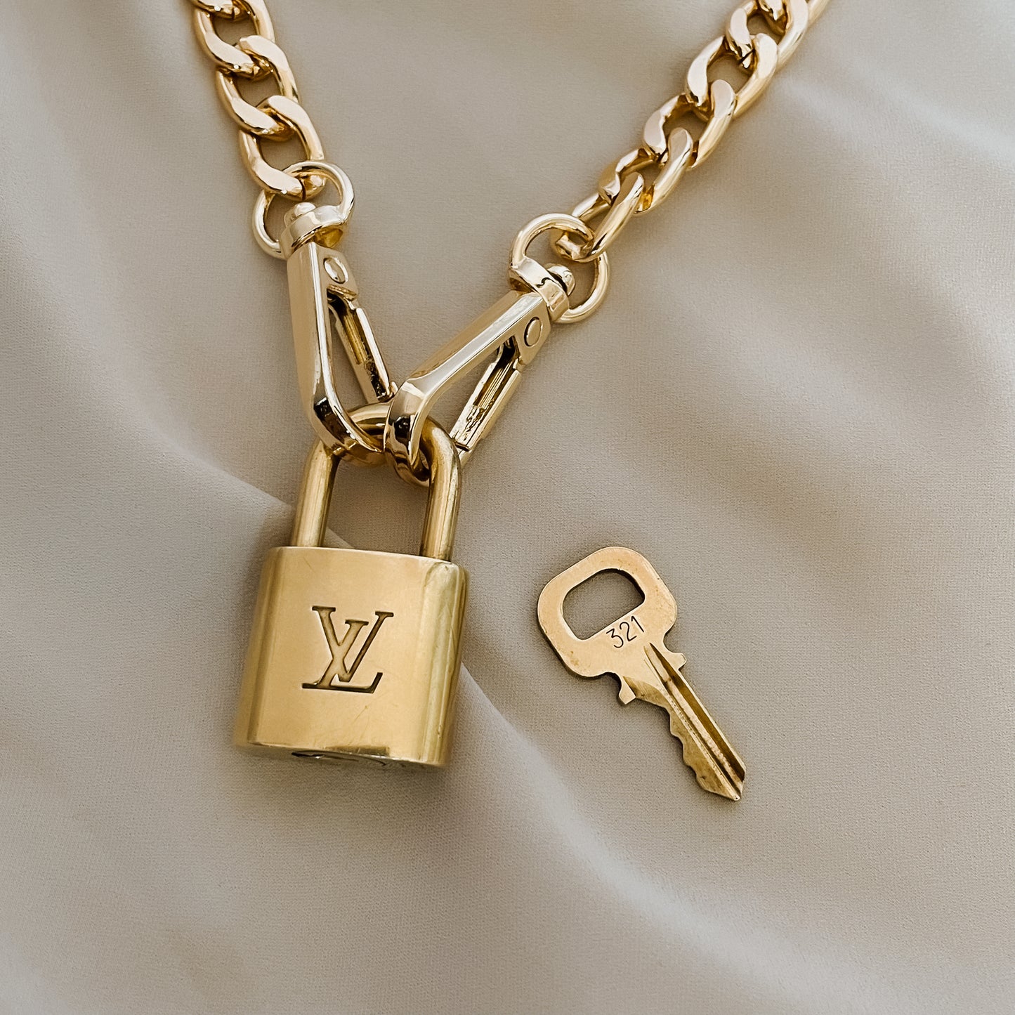 Louis Vuitton Lock and key necklace