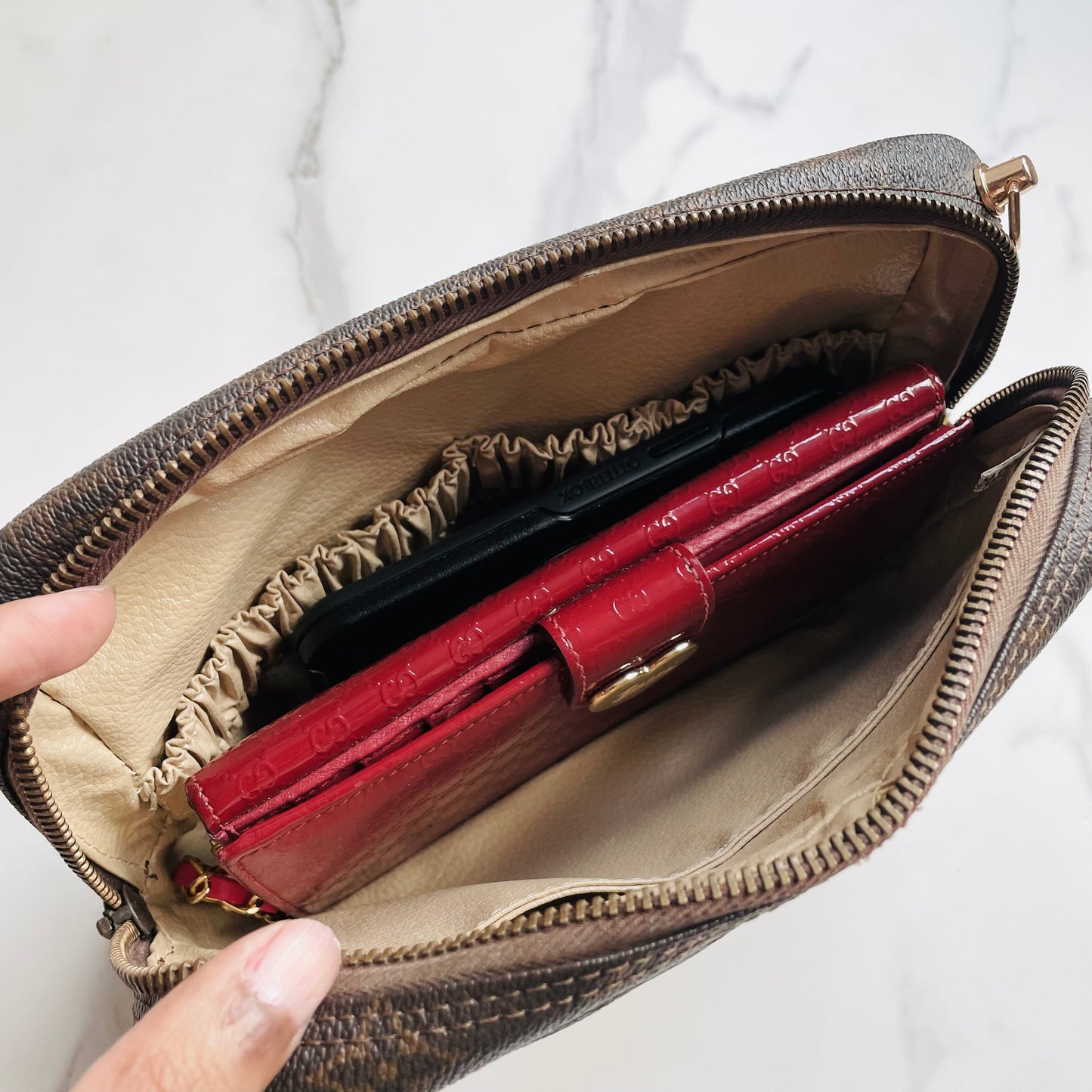 LV Trousseau Clutch as crossbody