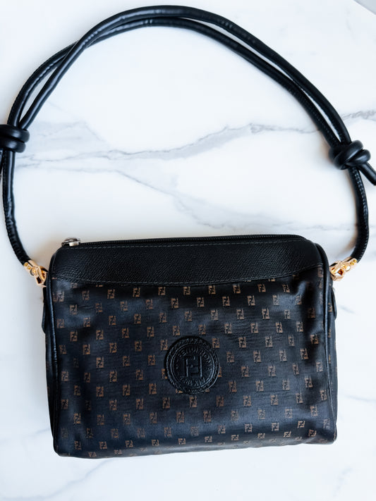 Vintage Fendi FF Zucchino purse as crossbody