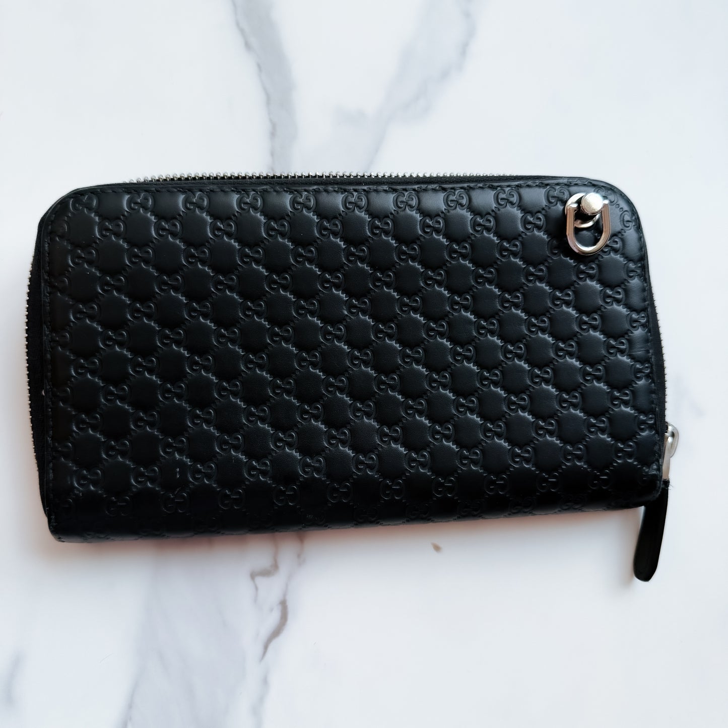 Gucci Guccissima Leather wallet on chain