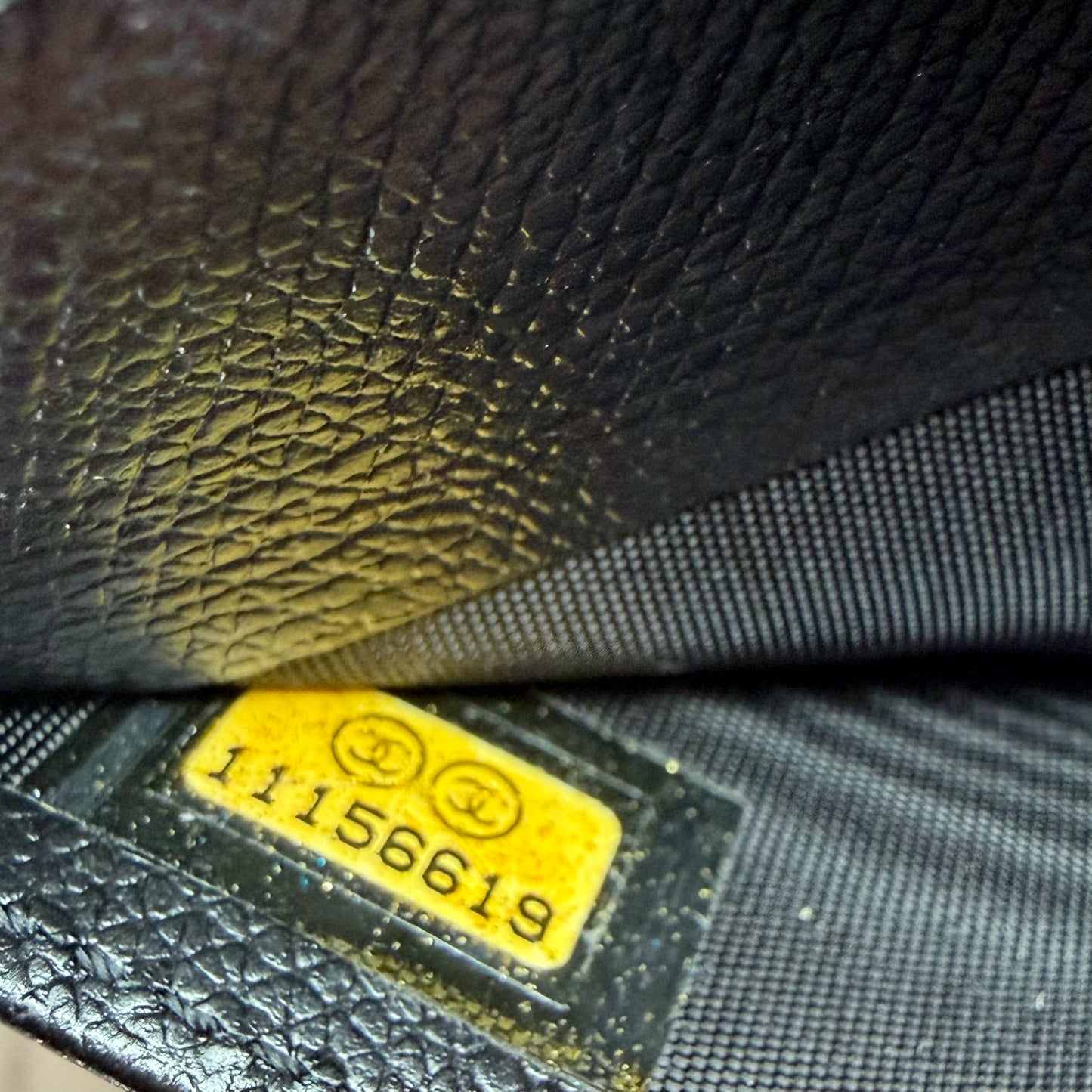 Authentic vintage Chanel Black Leather CC Button Continental Wallet