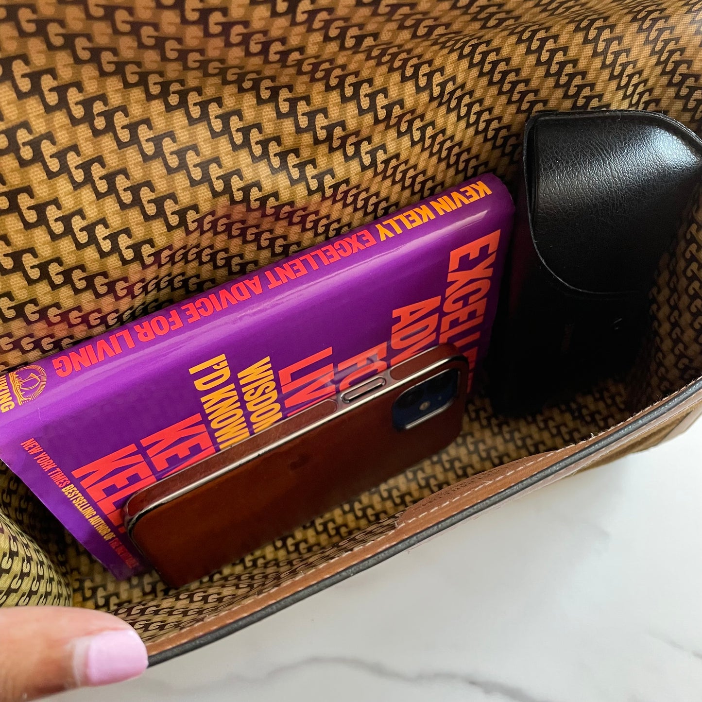 Authentic vintage Gucci suede handbag