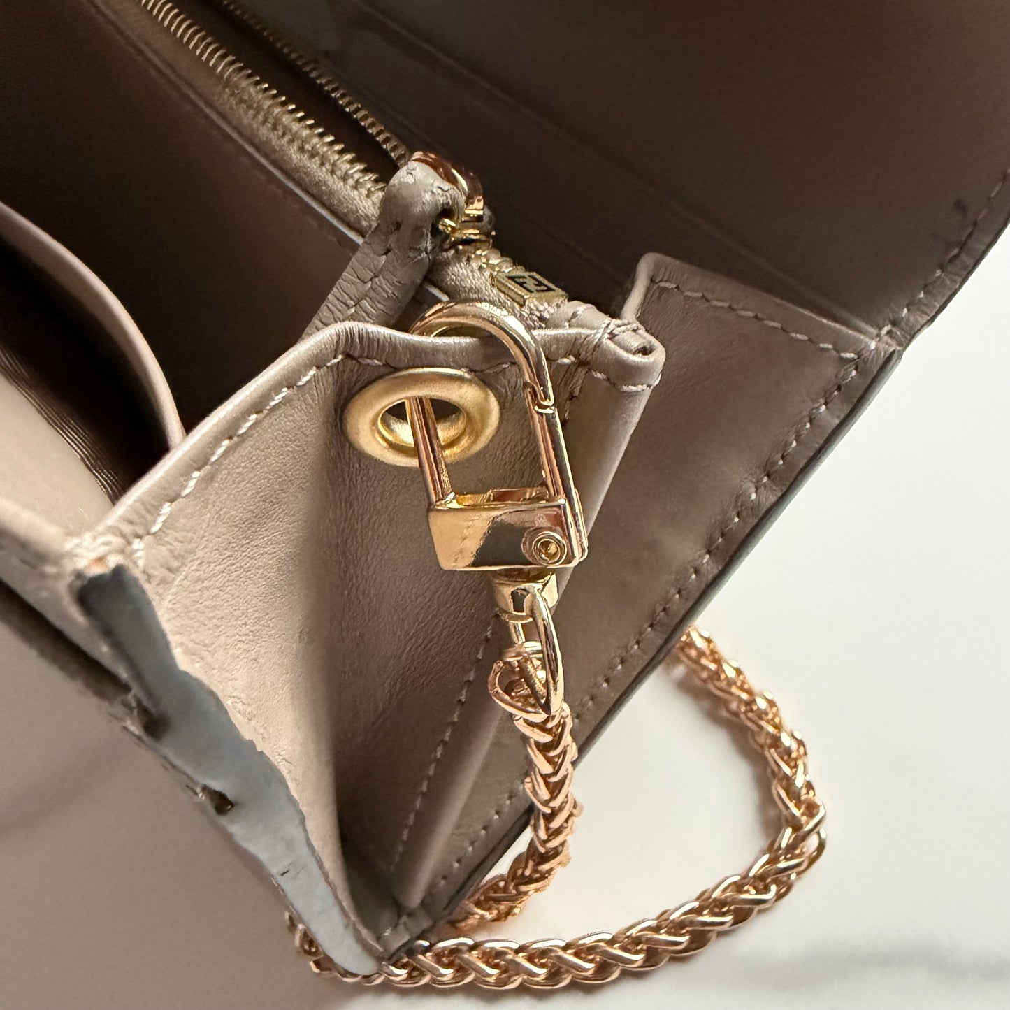 Authentic vintage Fendi leather Wallet on chain