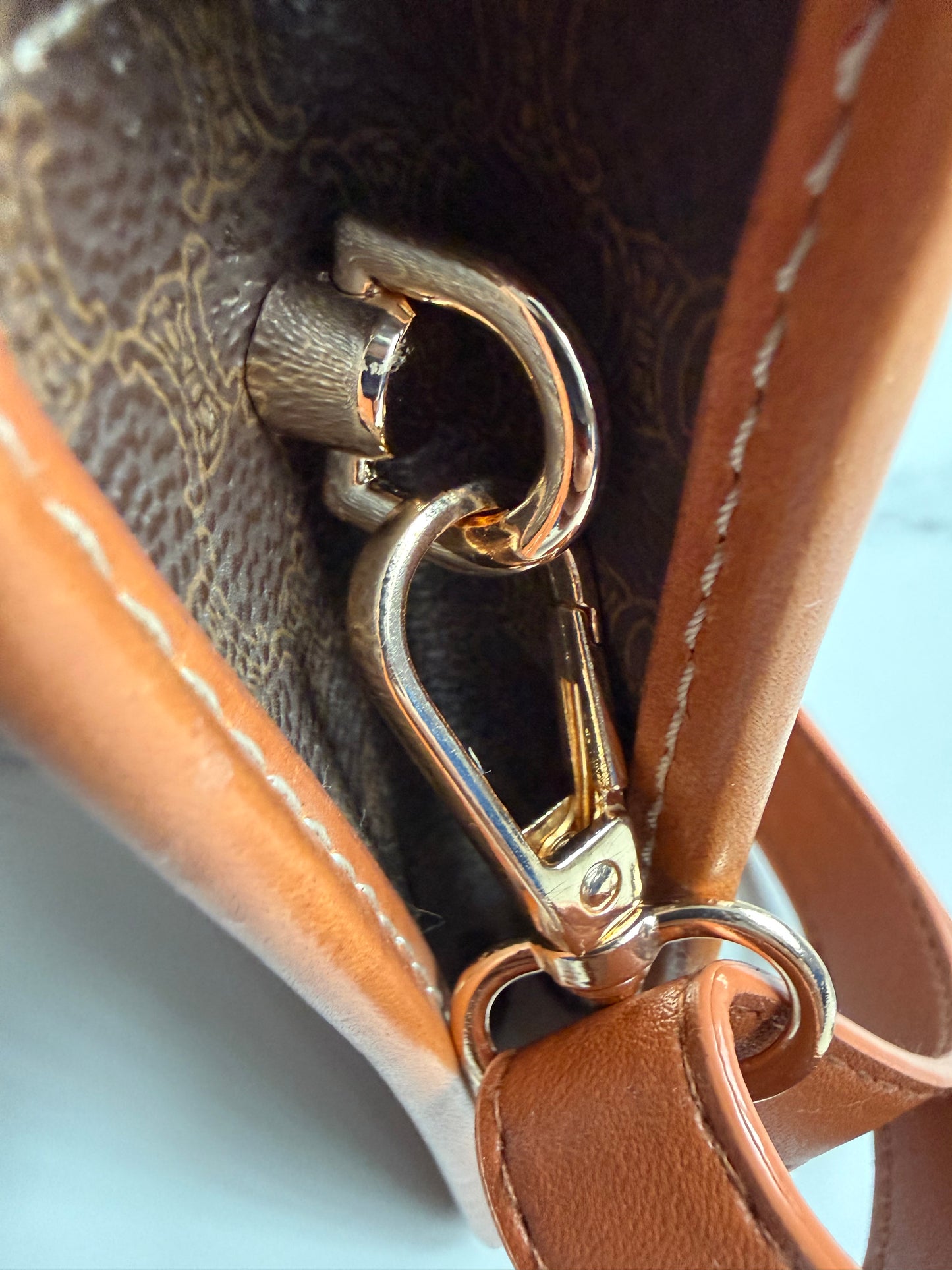 Celine Macadam clutch as crossbody