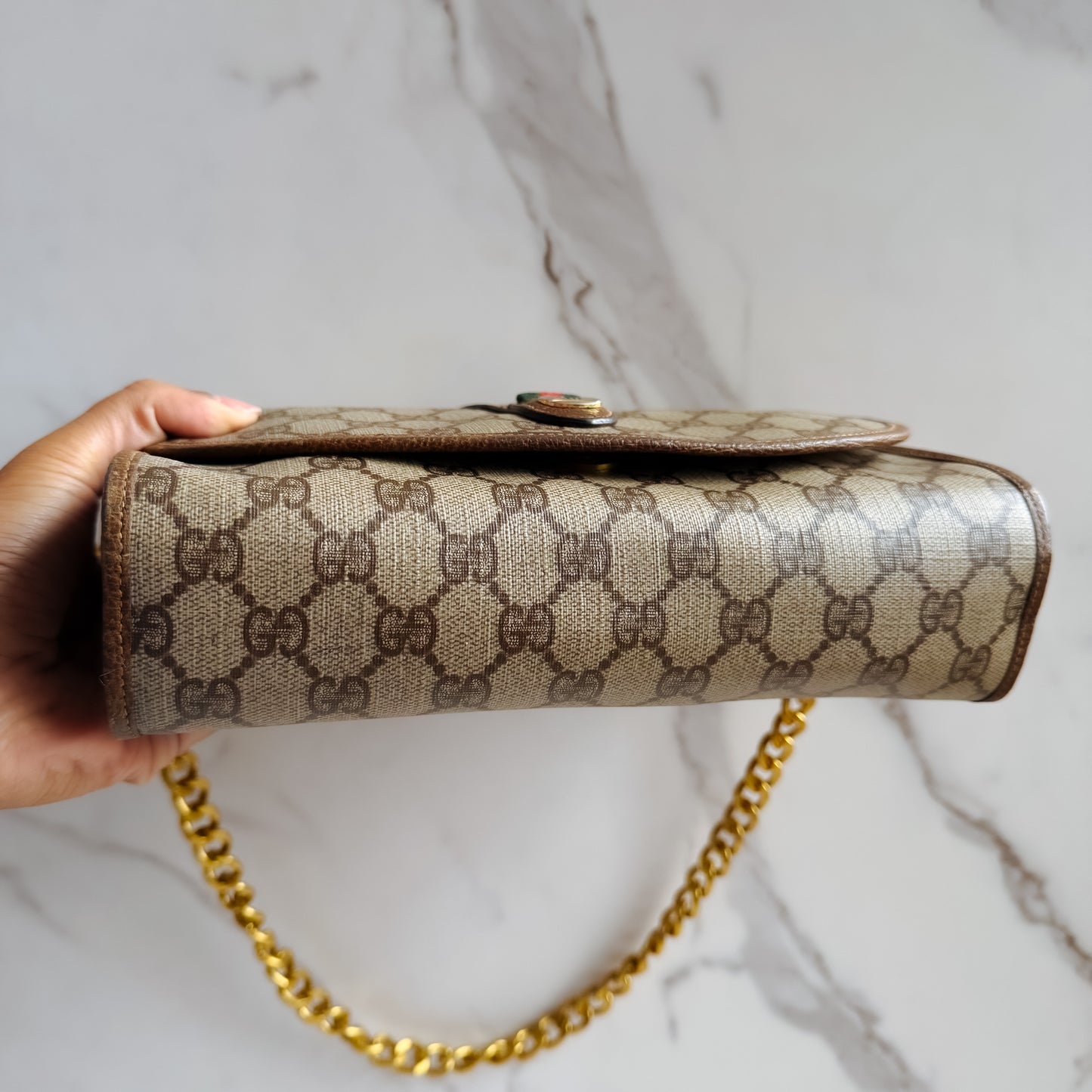Authentic Gucci Sherry Line vintage Clutch as Crossbody
