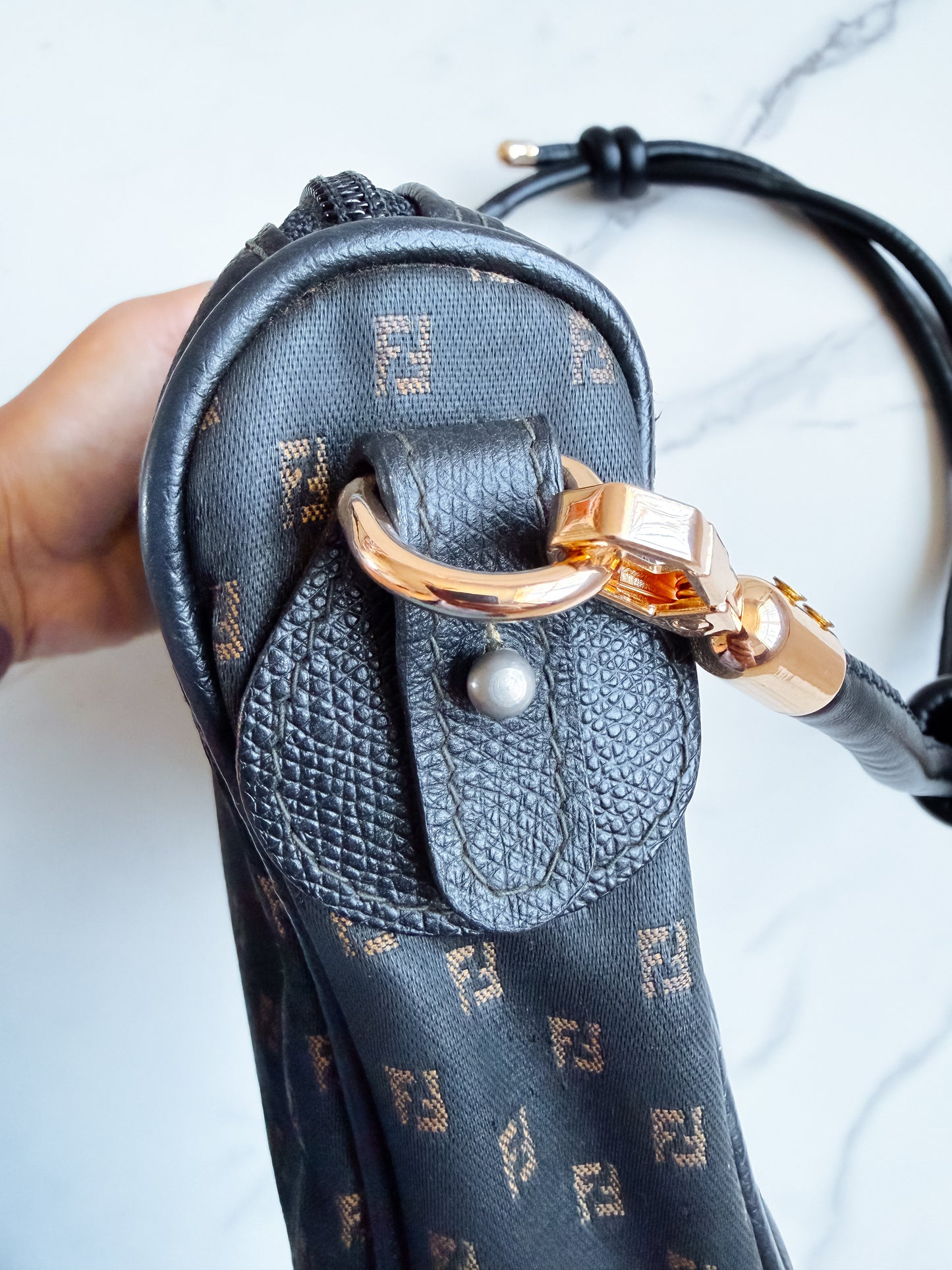 Vintage Fendi FF Zucchino purse as crossbody
