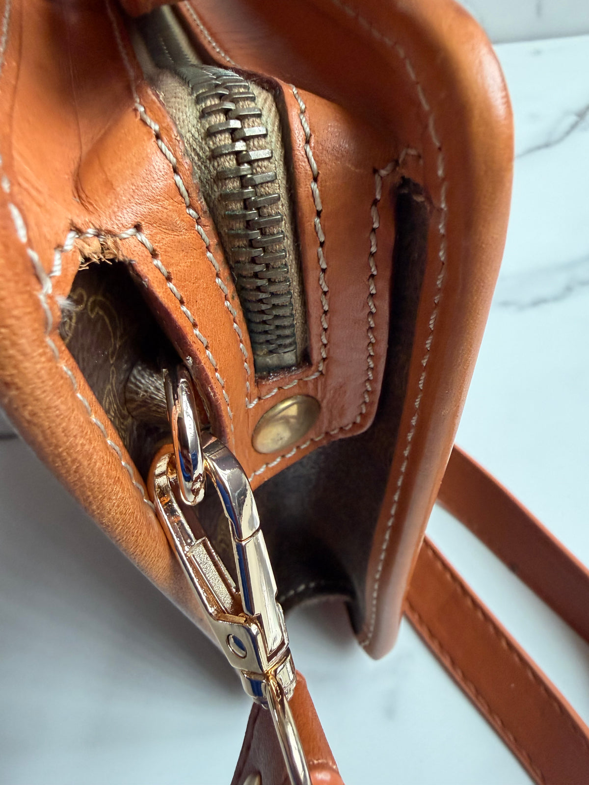 Celine Macadam clutch as crossbody
