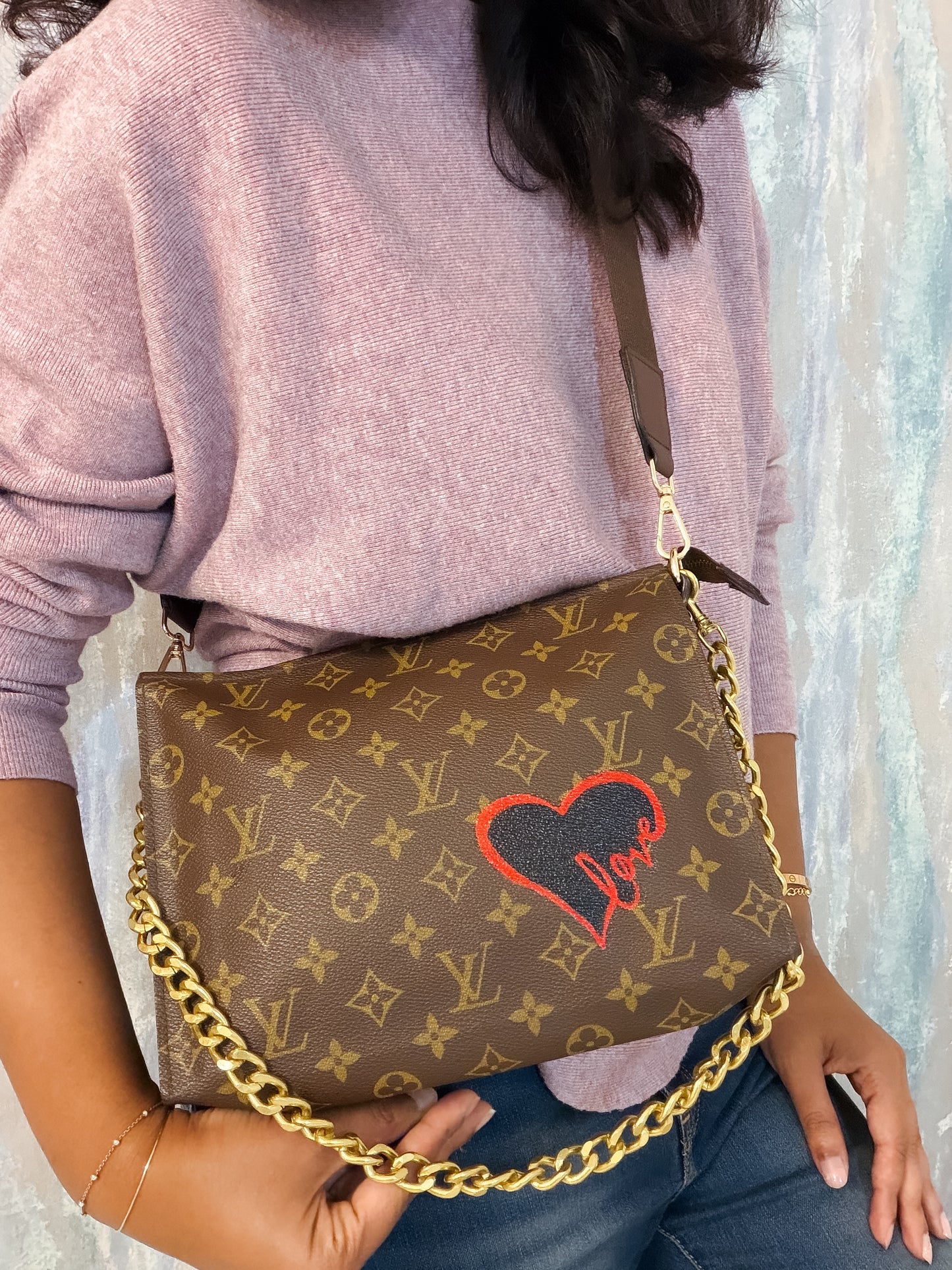 Louis Vuitton Monogram Toilette Clutch as crossbody