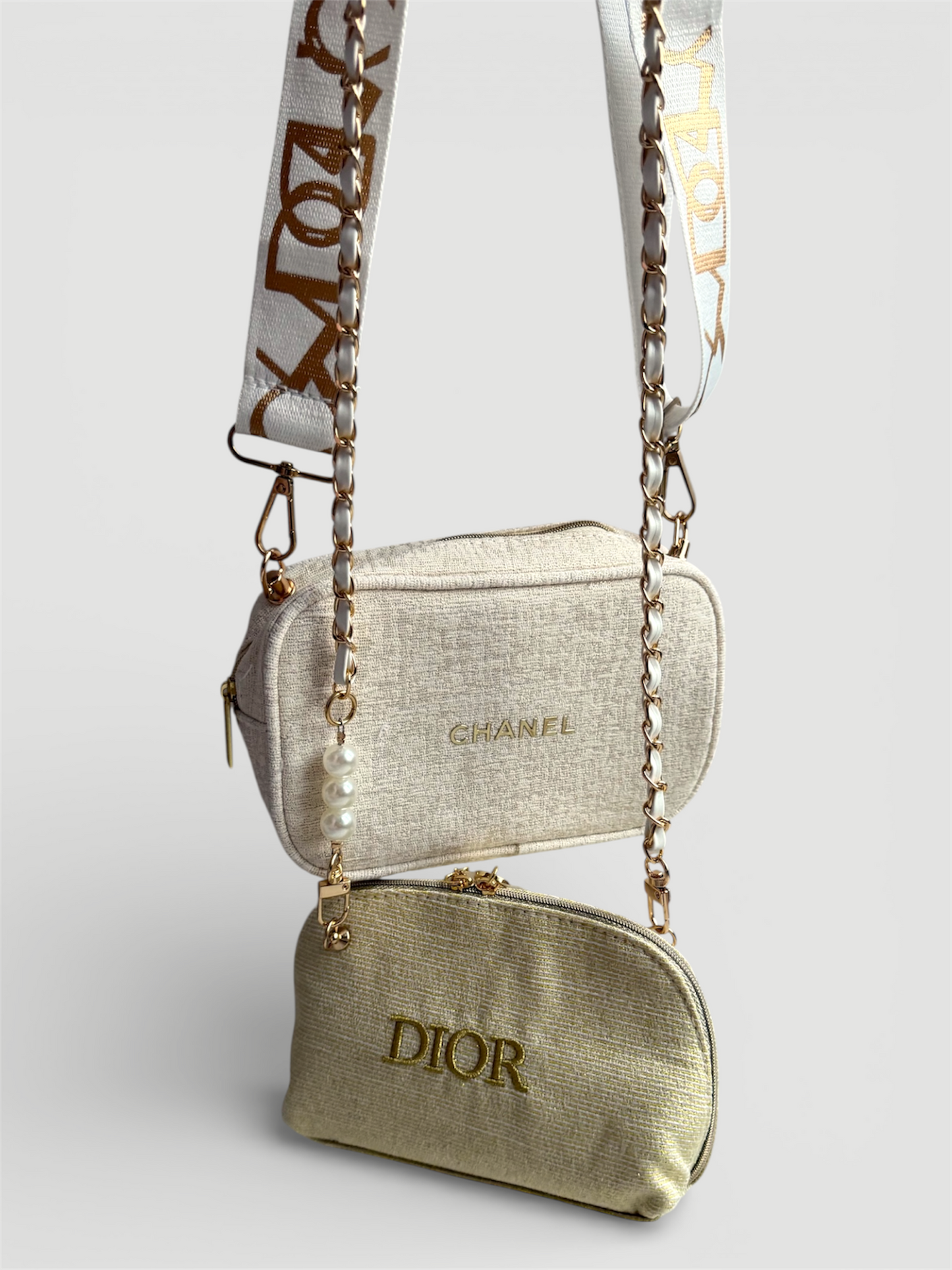 Chanel Beaute Reworked Cosmetic Pouch with strap
