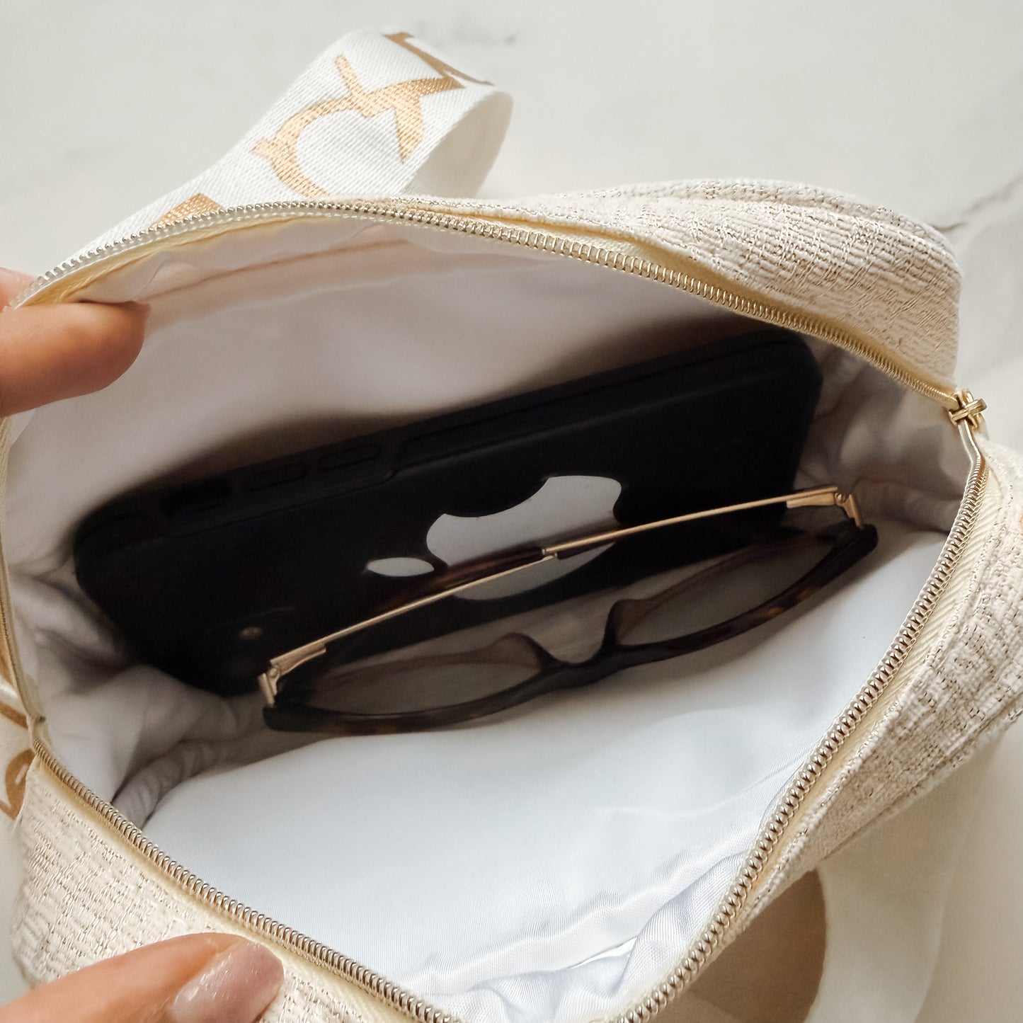 Chanel Beaute Reworked Cosmetic Pouch with strap