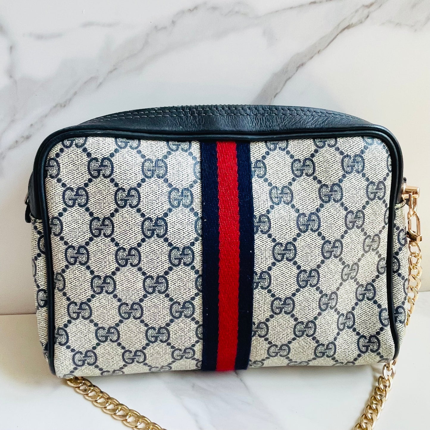 Authentic Gucci GG Clutch reworked as Crossbody