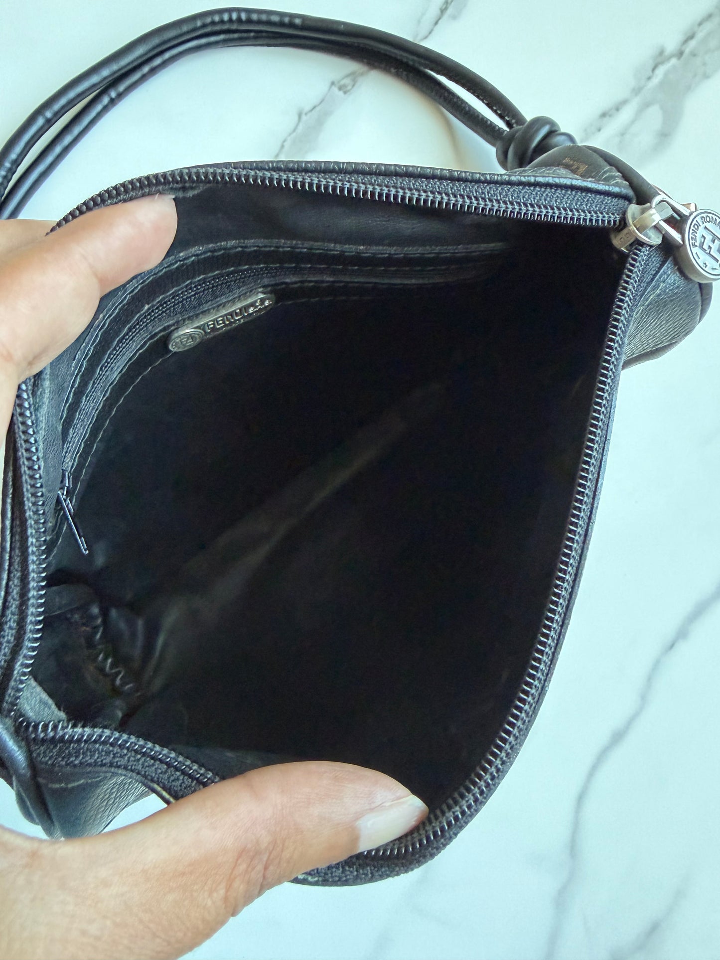 Vintage Fendi FF Zucchino purse as crossbody
