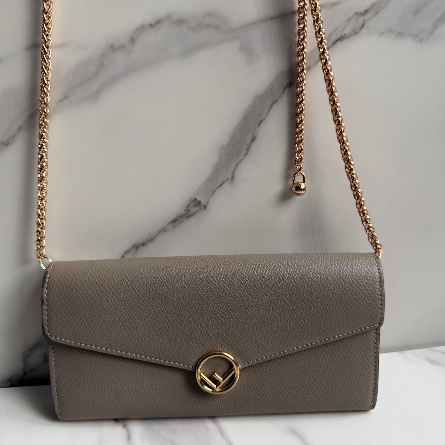 Authentic vintage Fendi leather Wallet on chain