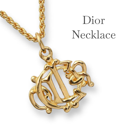 Dior Logo Pendant Necklace