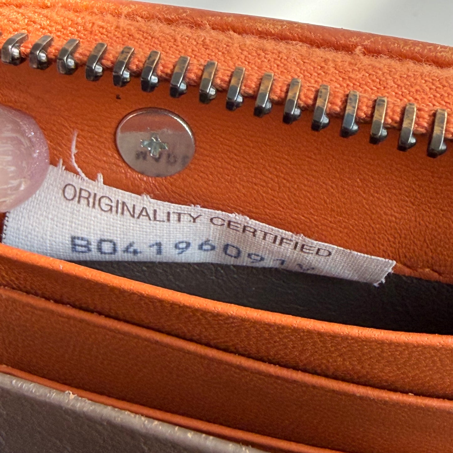 Authentic Bottega Venata Zipper wallet on chain