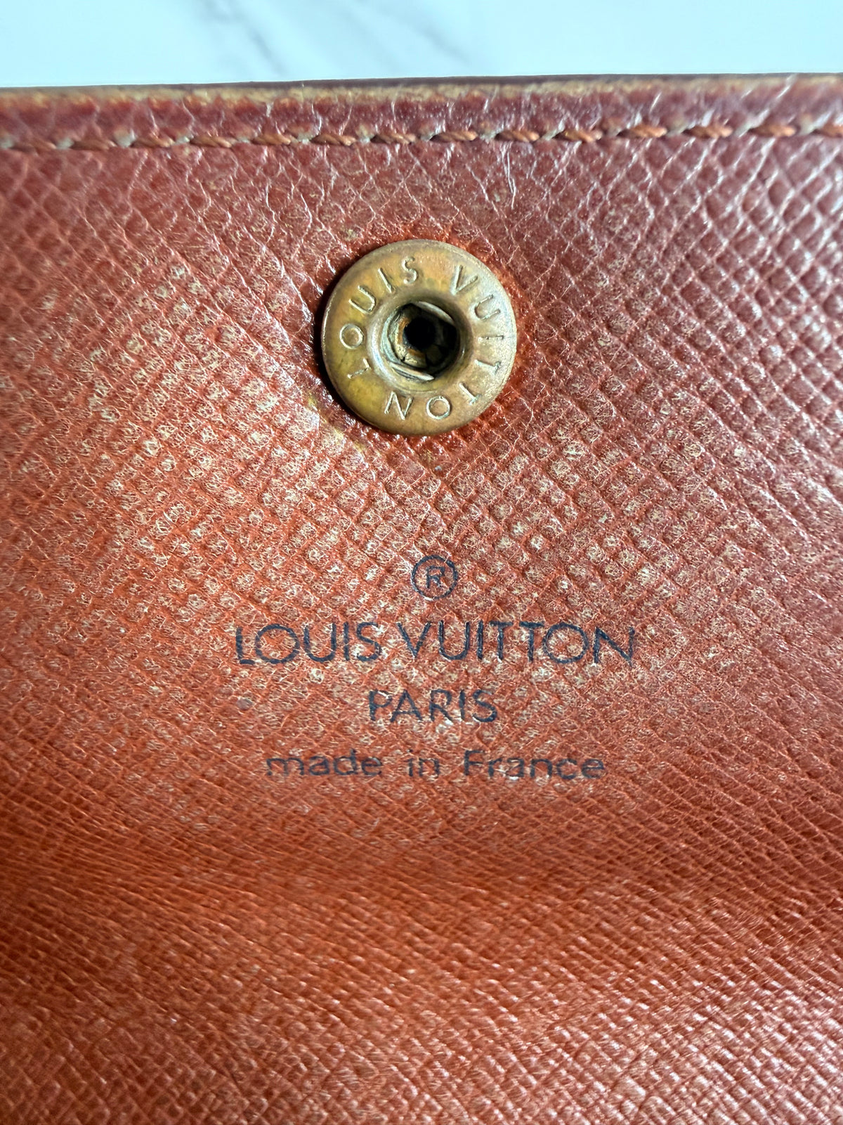 Louis Vuitton custom-painted wallet on chain