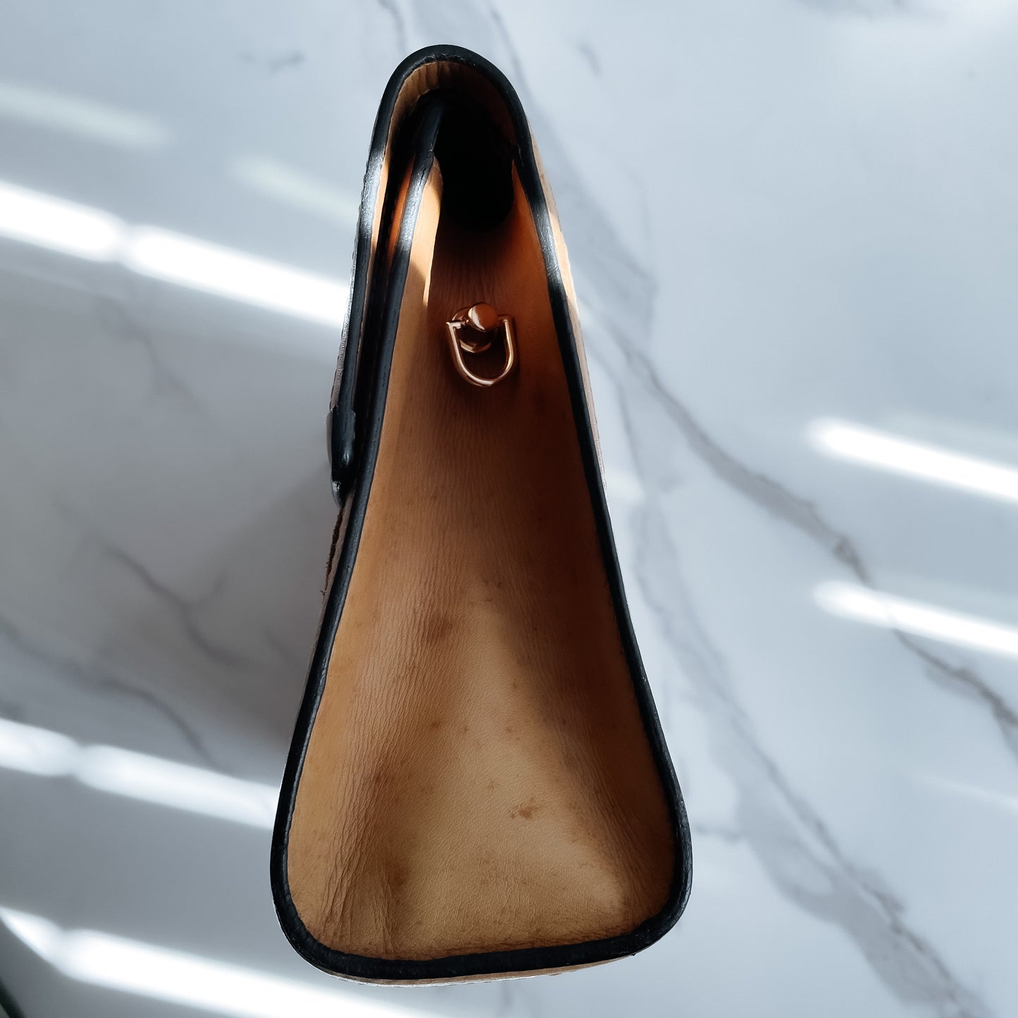 Authentic vintage Gucci suede handbag