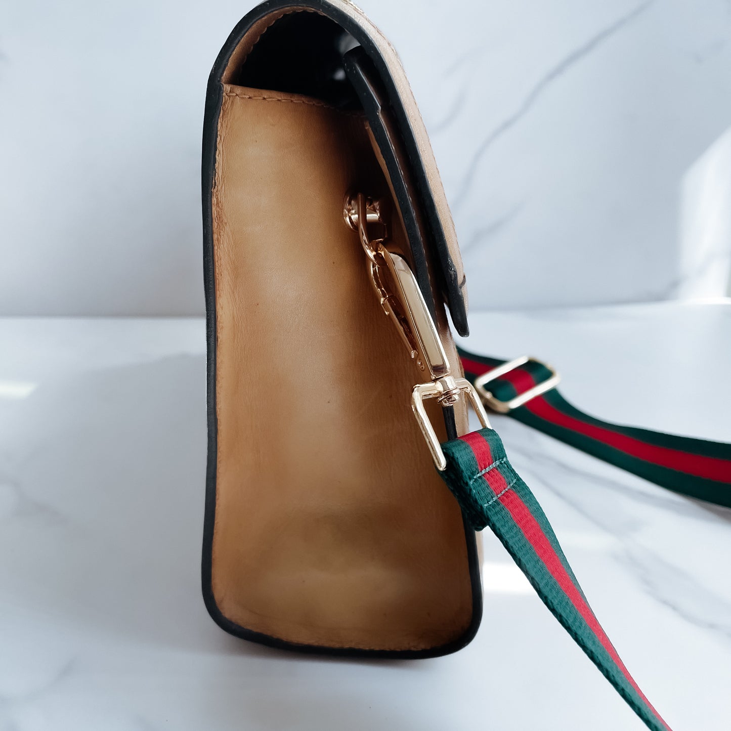 Authentic vintage Gucci suede handbag