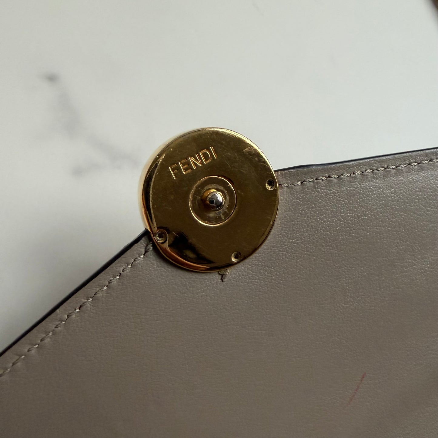 Authentic vintage Fendi leather Wallet on chain