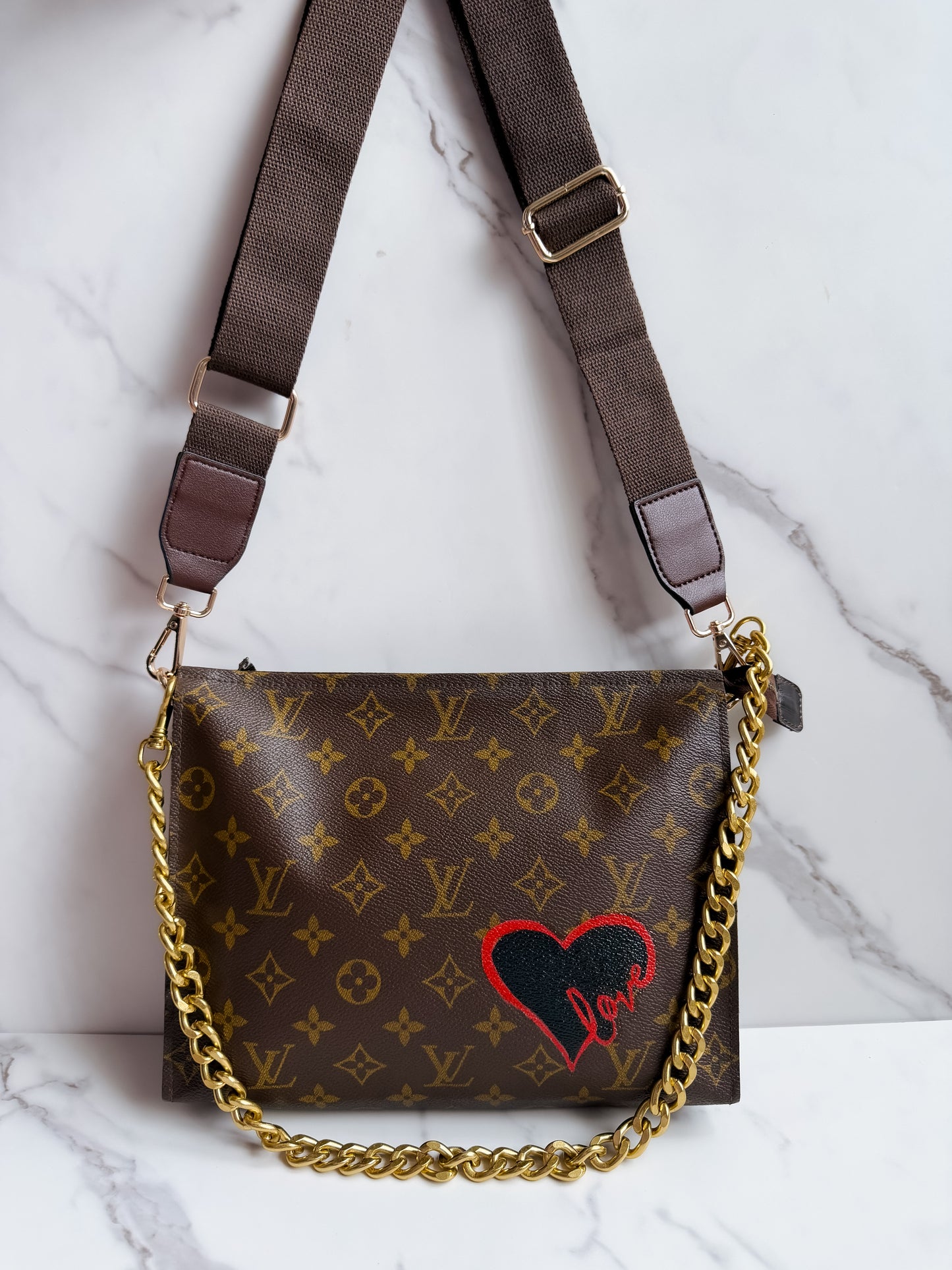 Louis Vuitton Monogram Toilette Clutch as crossbody
