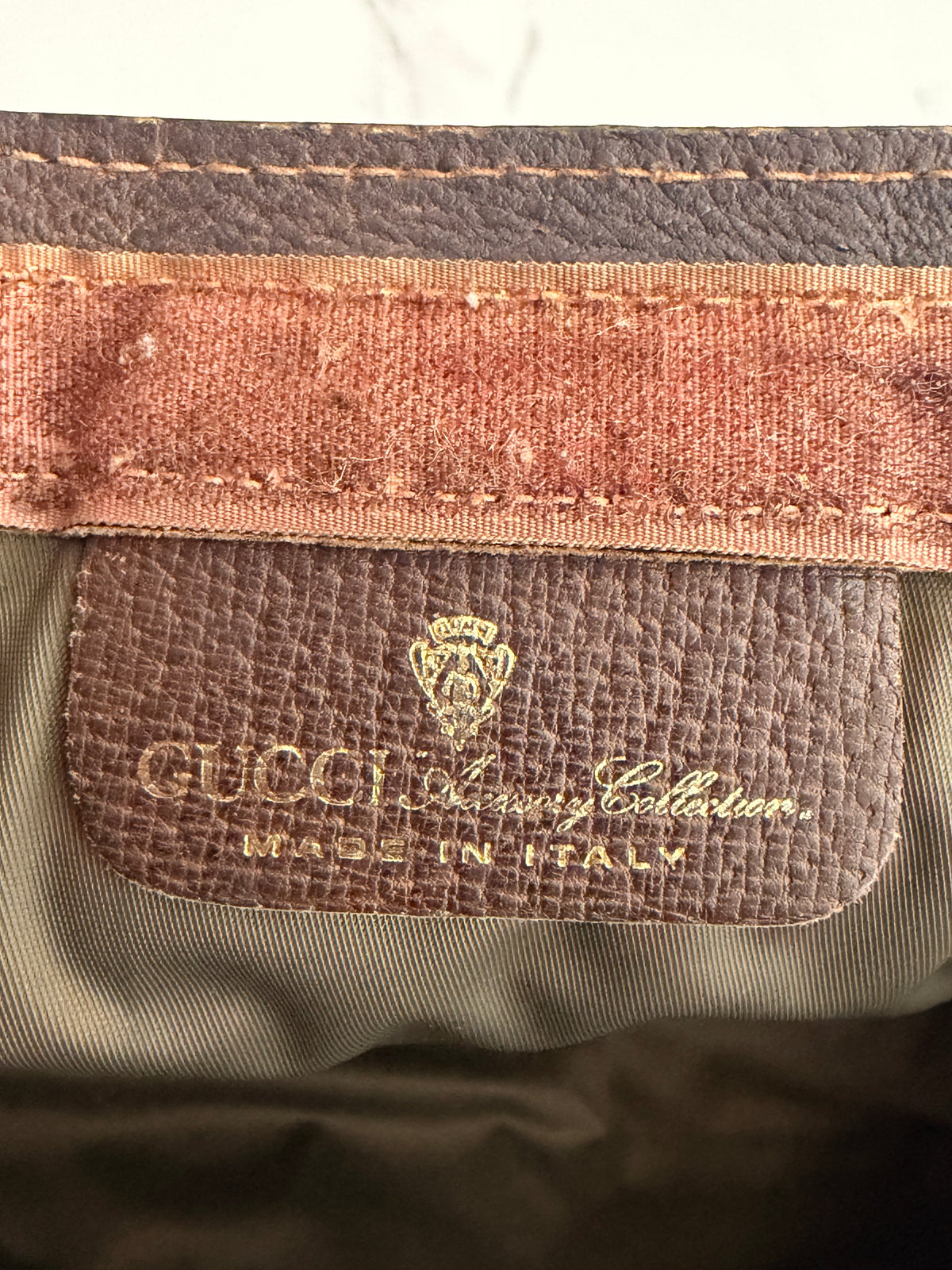 Gucci GG Sherry Line clutch on strap