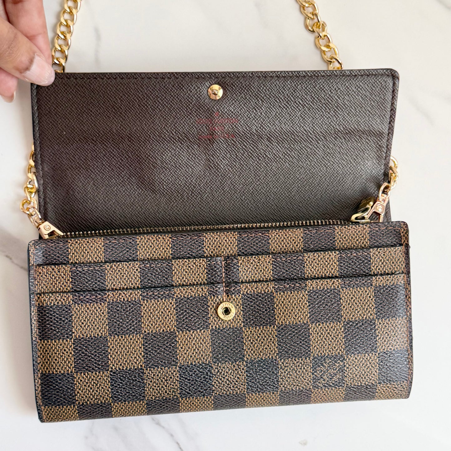 Authentic Louis Vuitton Sarah Wallet on strap