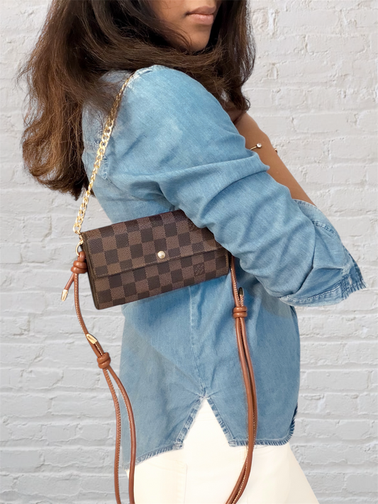 Authentic Louis Vuitton Sarah Wallet on strap