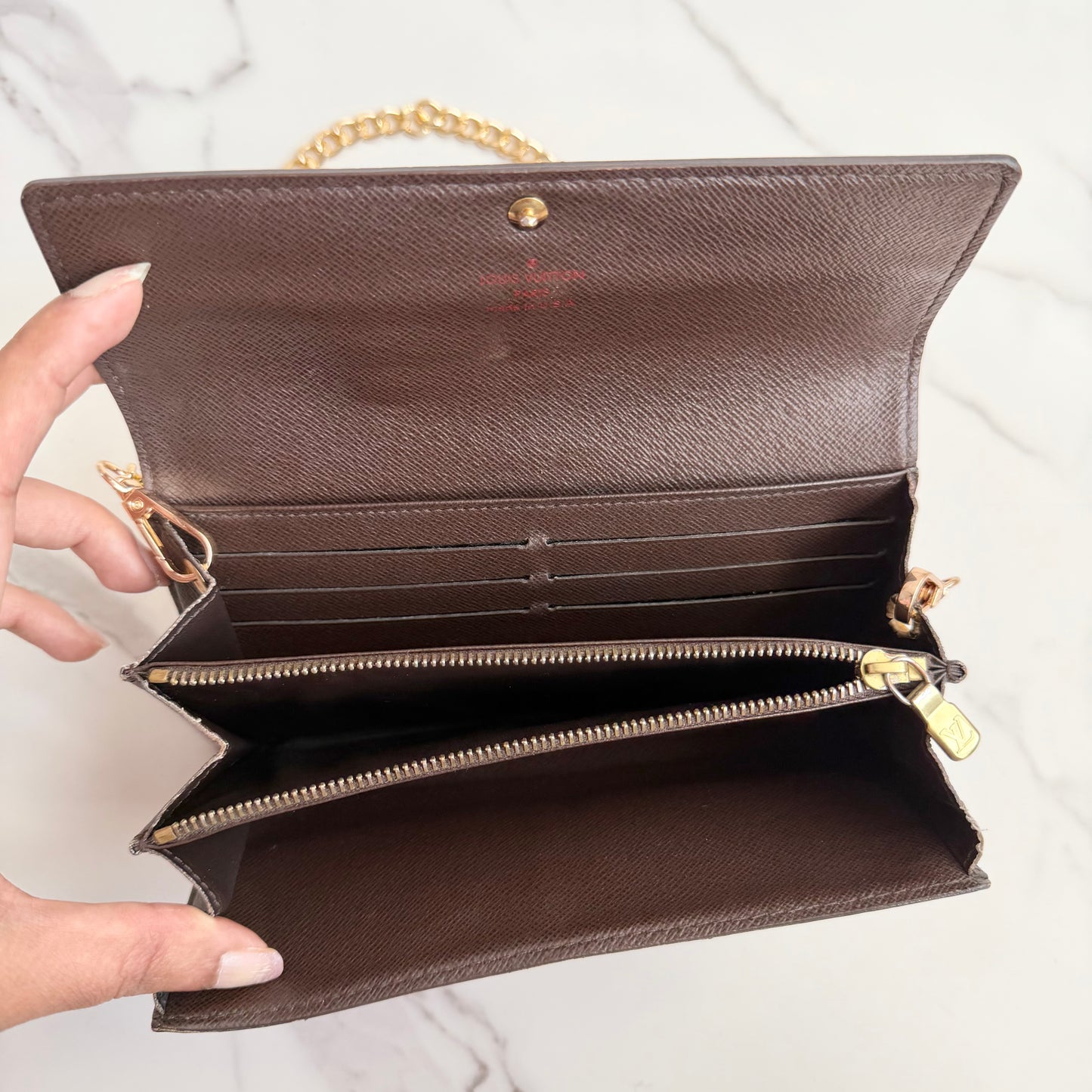 Authentic Louis Vuitton Sarah Wallet on strap