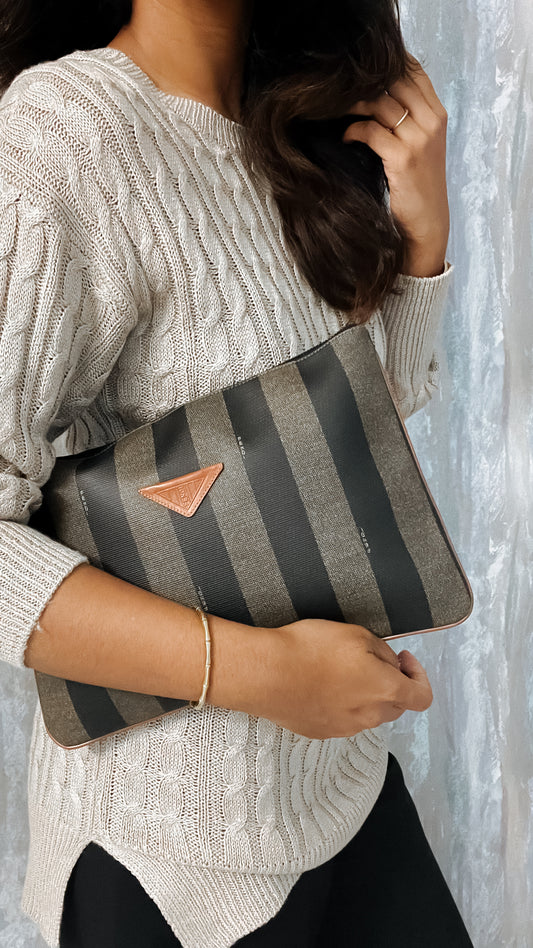 Fendi Pequin Portfolio Clutch