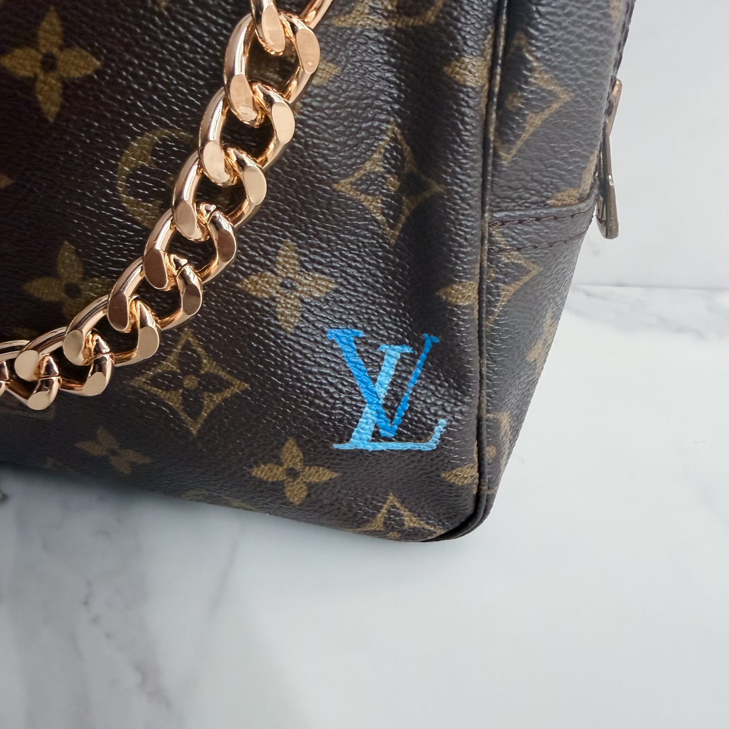 Authentic Louis Vuitton Monogram handpainted crossbody